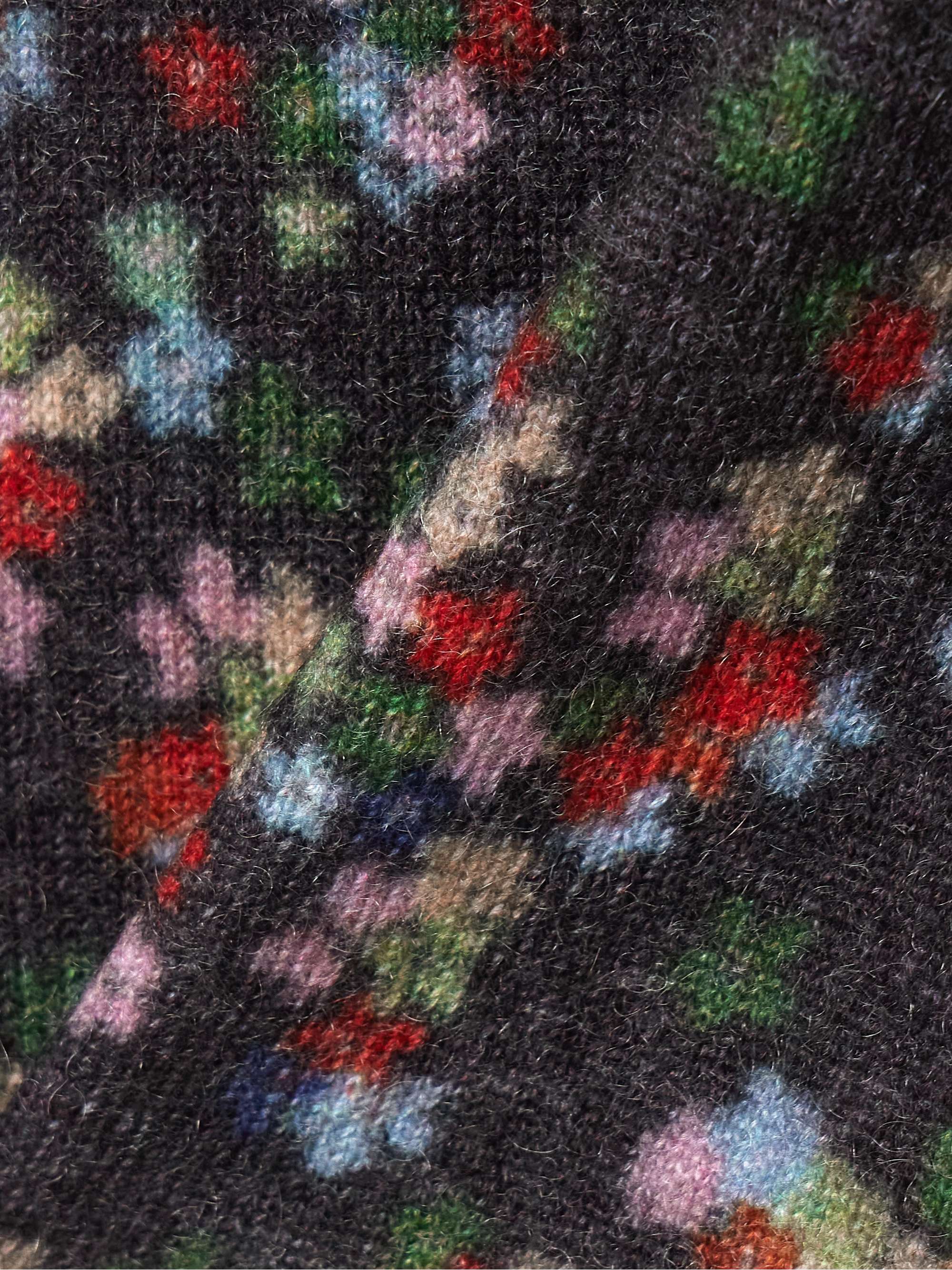 Edouard floral-print mohair-blend midi skirt view