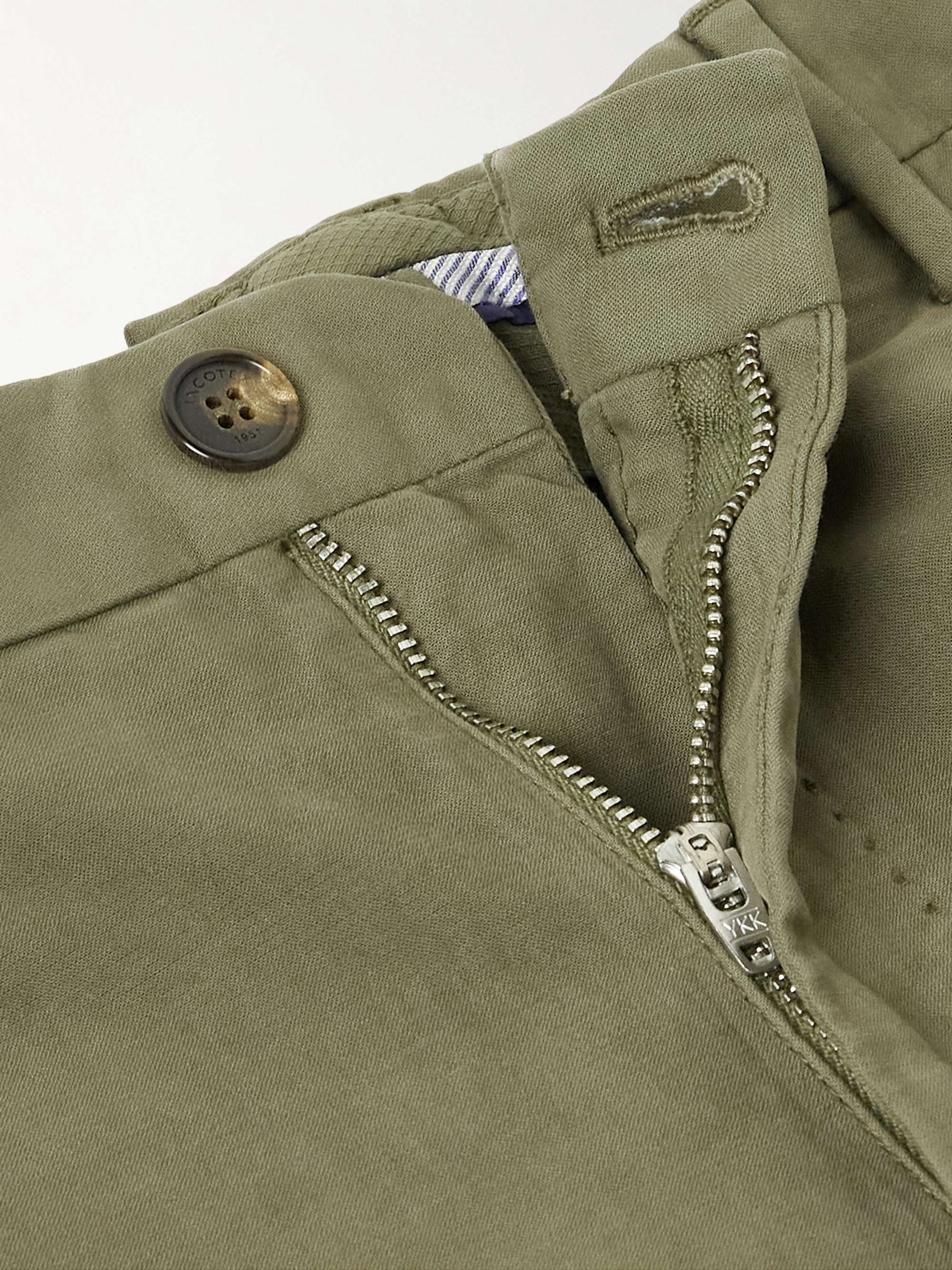 Venezia 1951 Straight-Leg Pleated Stretch-Cotton Trousers view