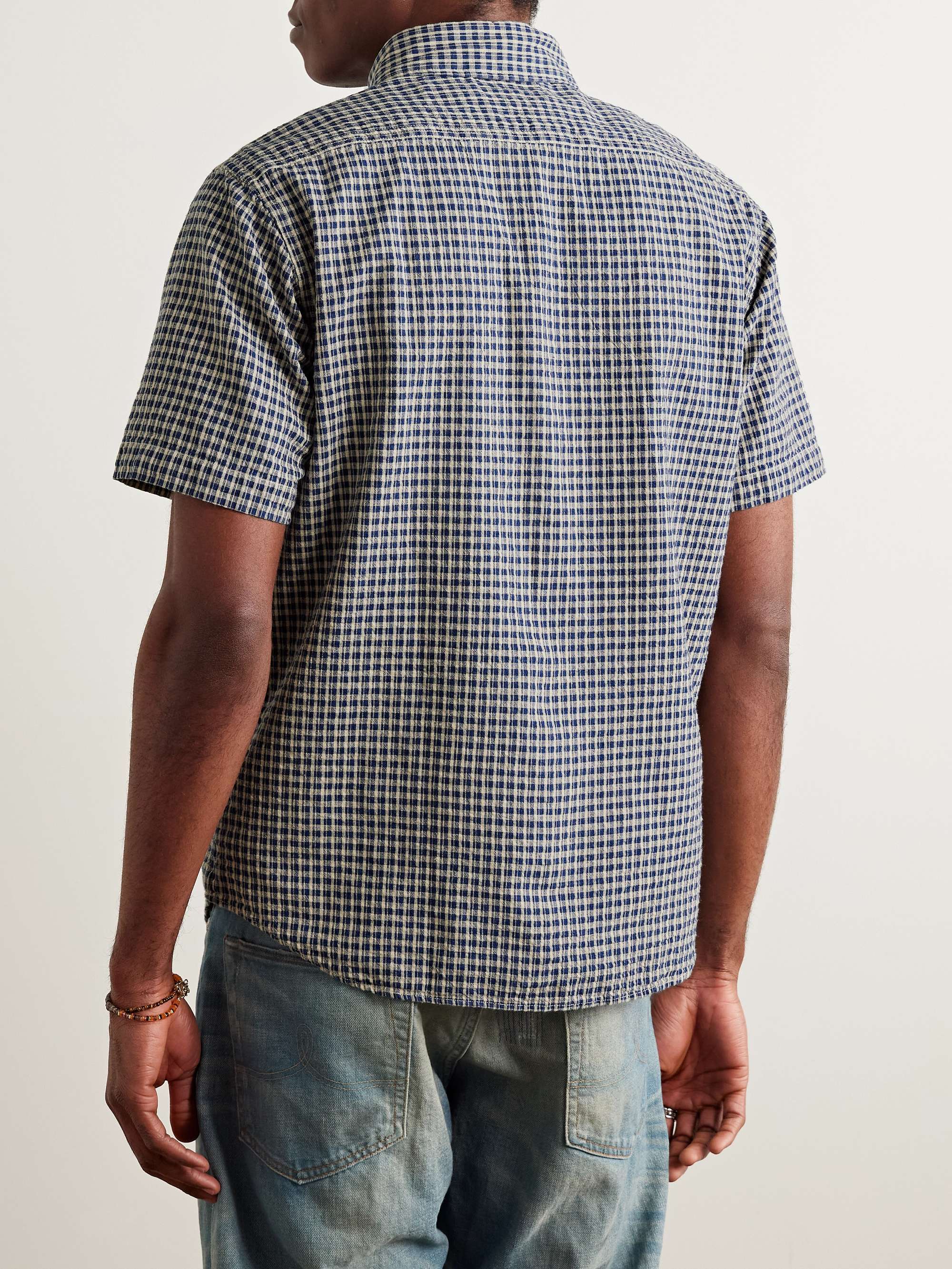Lee Checked Cotton and Linen-Blend Shirt view