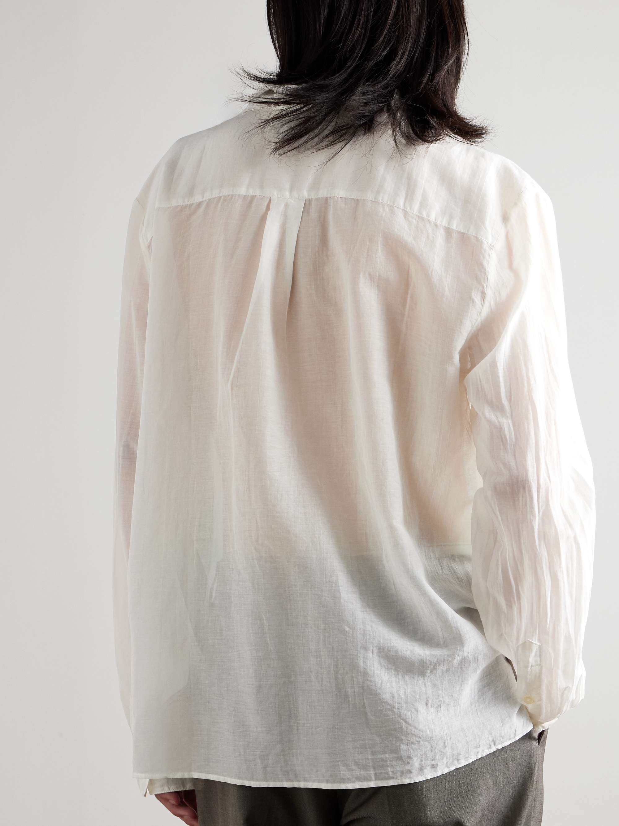 Adorn Printed Cotton and Silk-Blend Shirt view