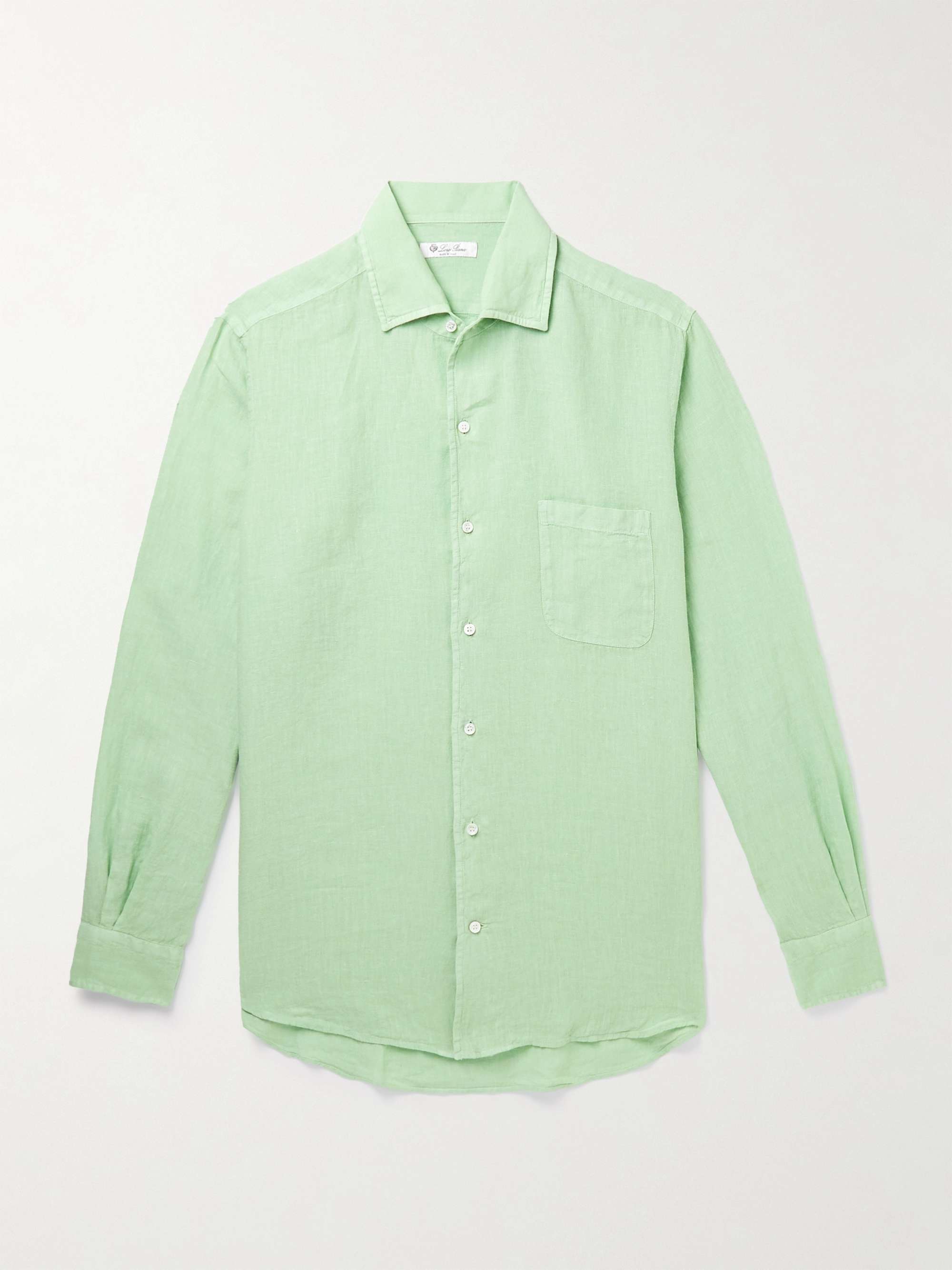André Garment-Dyed Linen Shirt hero visual