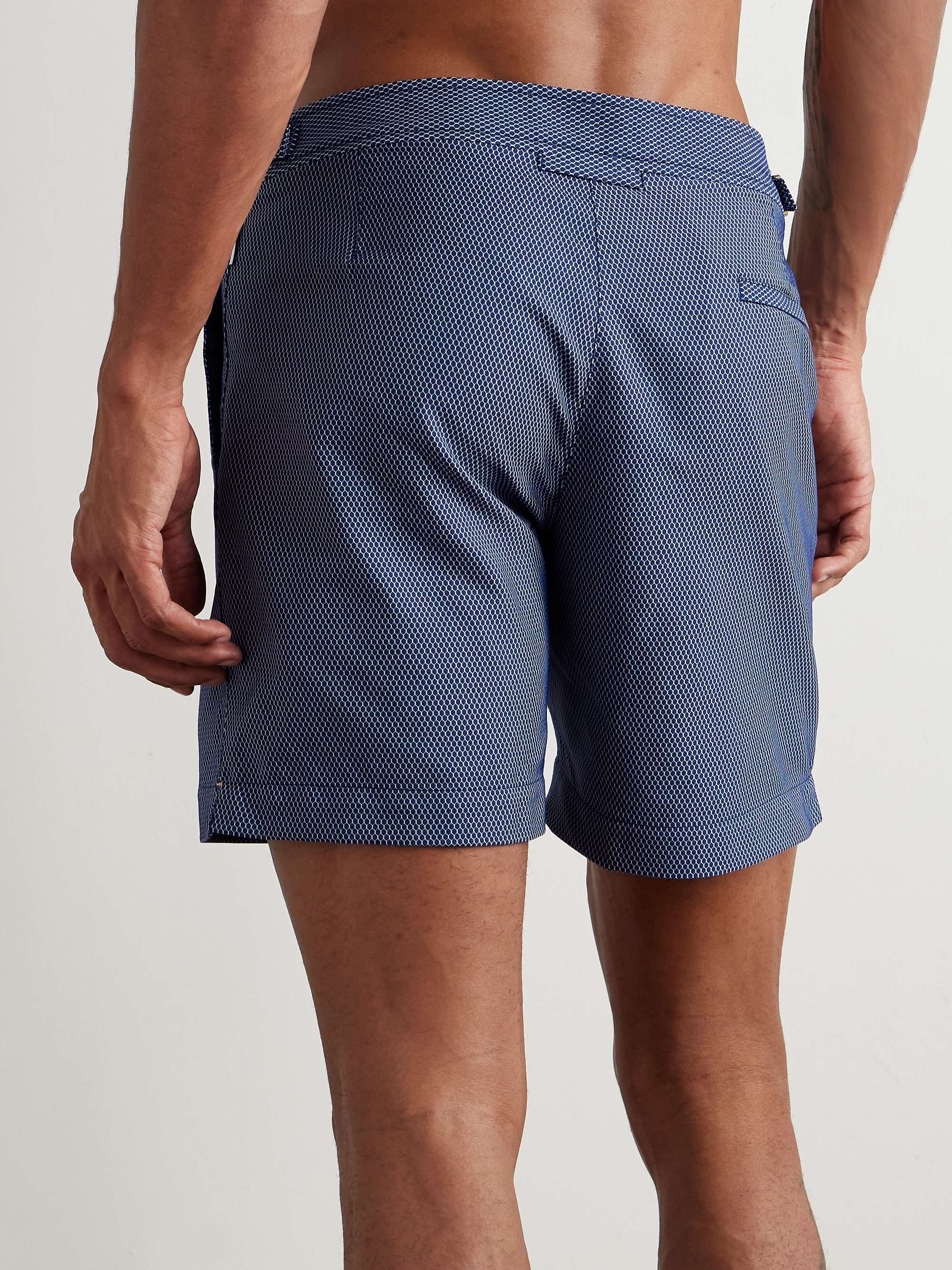 Bulldog Straight-Leg Mid-Length Jacquard Swim Shorts view