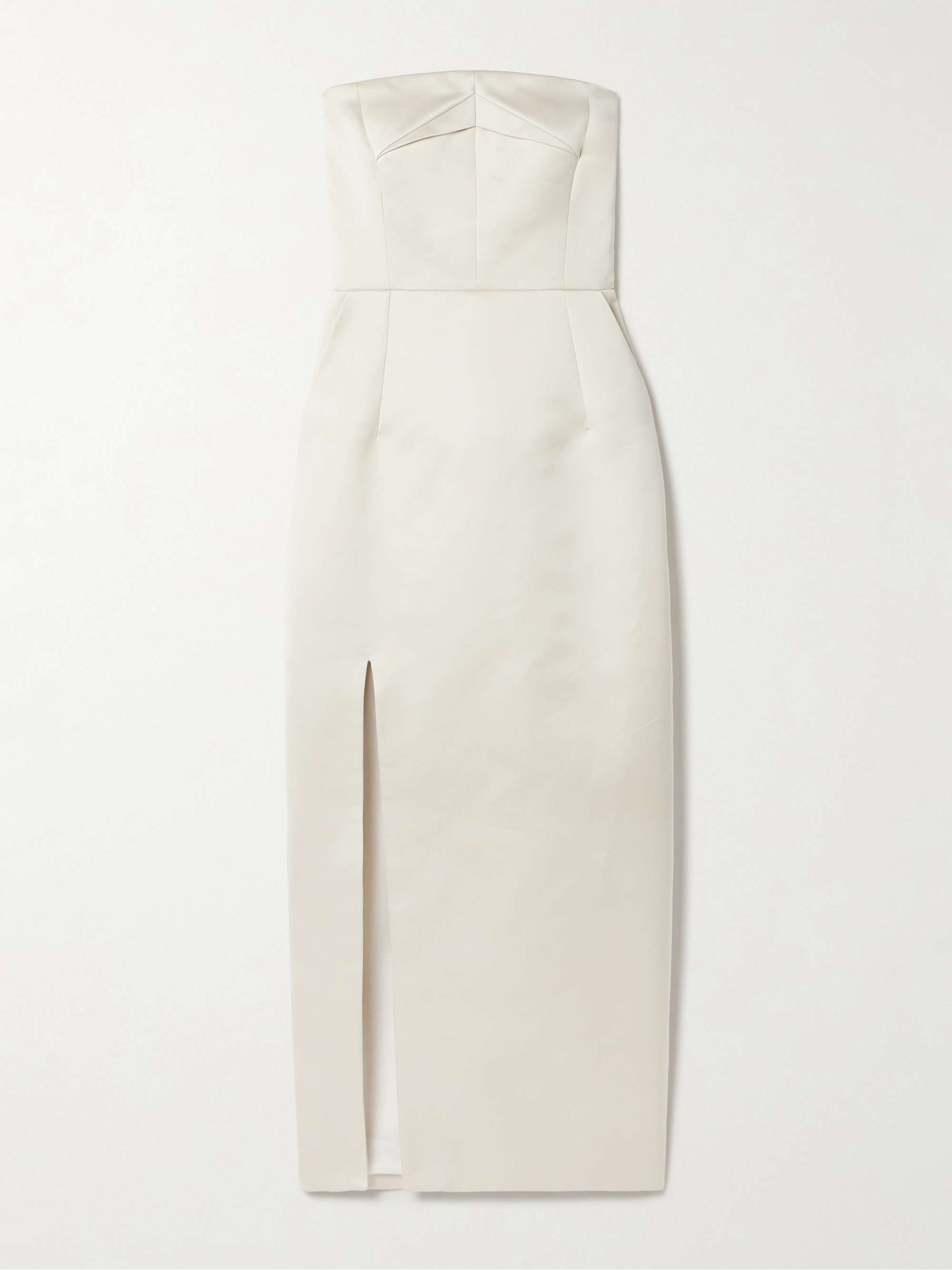 Pola strapless duchesse-satin midi dress hero visual