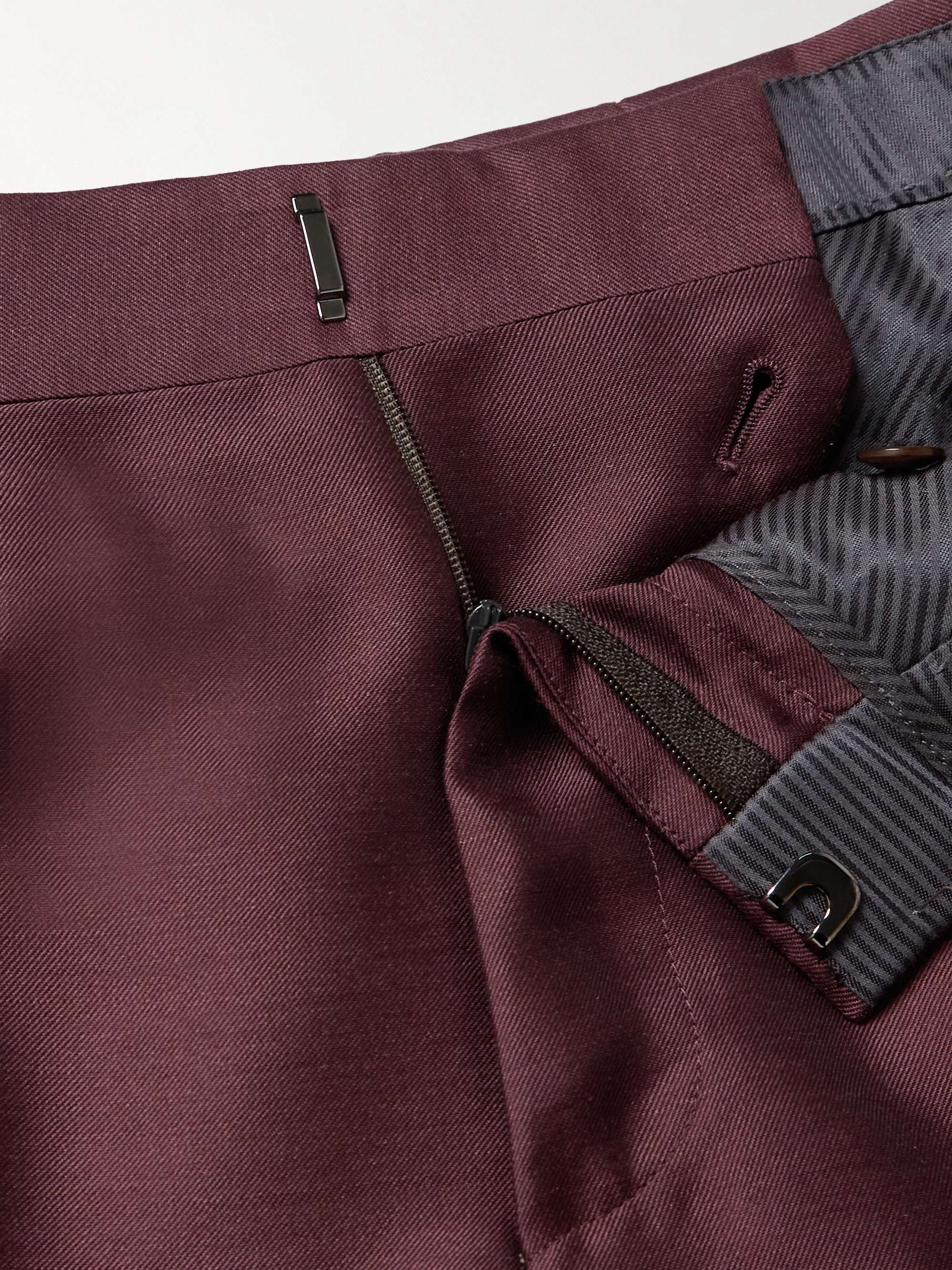 Dyllan Straight-Leg Wool, Mohair and Silk-Blend Twill Trousers view