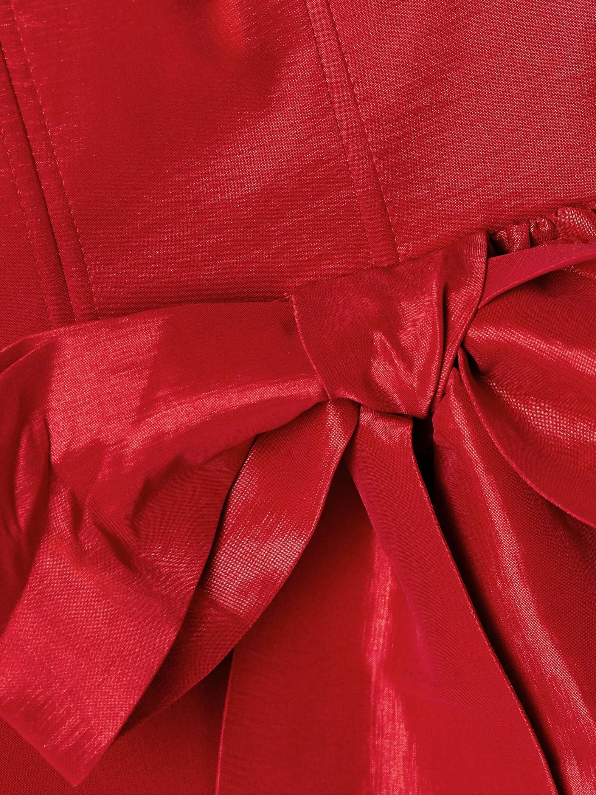 Ava strapless bow-detailed taffeta midi dress view