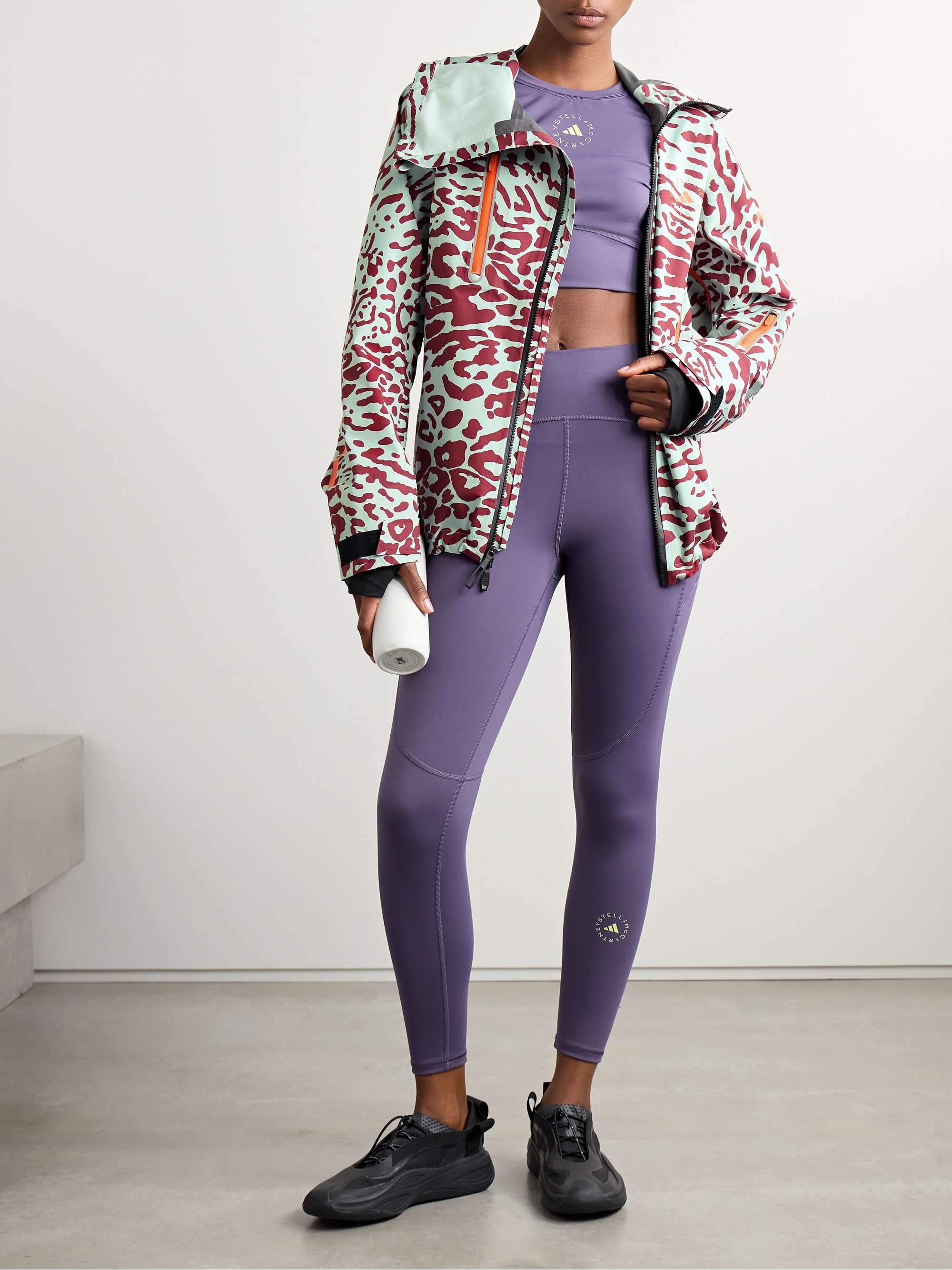 + TERREX TrueNature 2L hooded leopard-print recycled ski jacket view