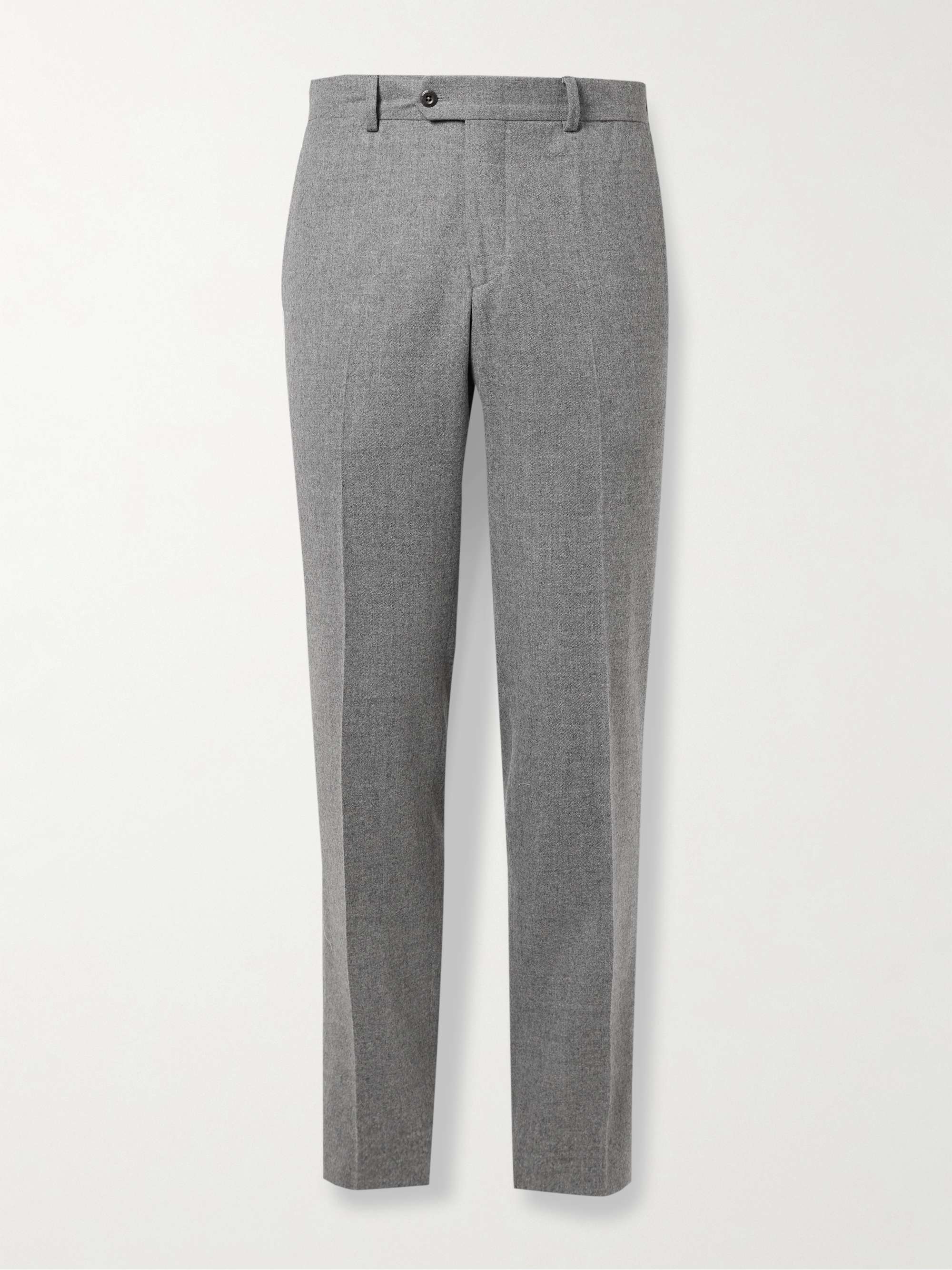 Modluca Straight-Leg Pleated Wool-Flannel Trousers hero visual