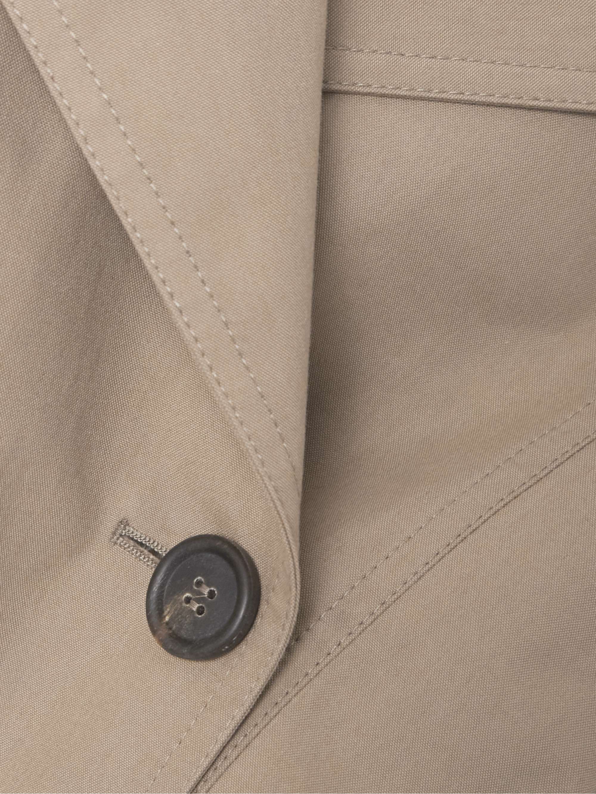 Double-breasted cropped cotton-blend gabardine trench coat view