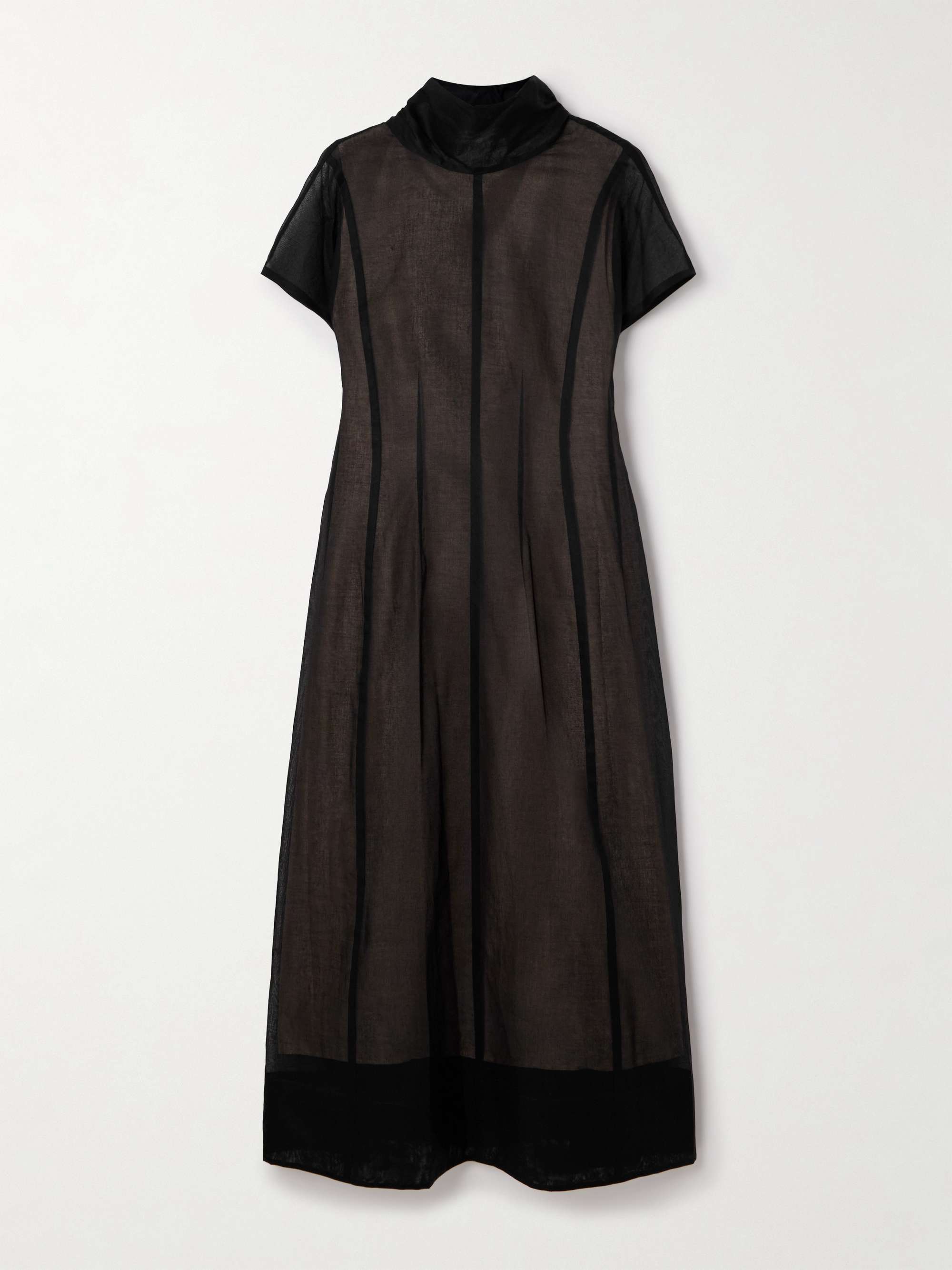 Scarf-effect cotton-organza midi dress hero visual