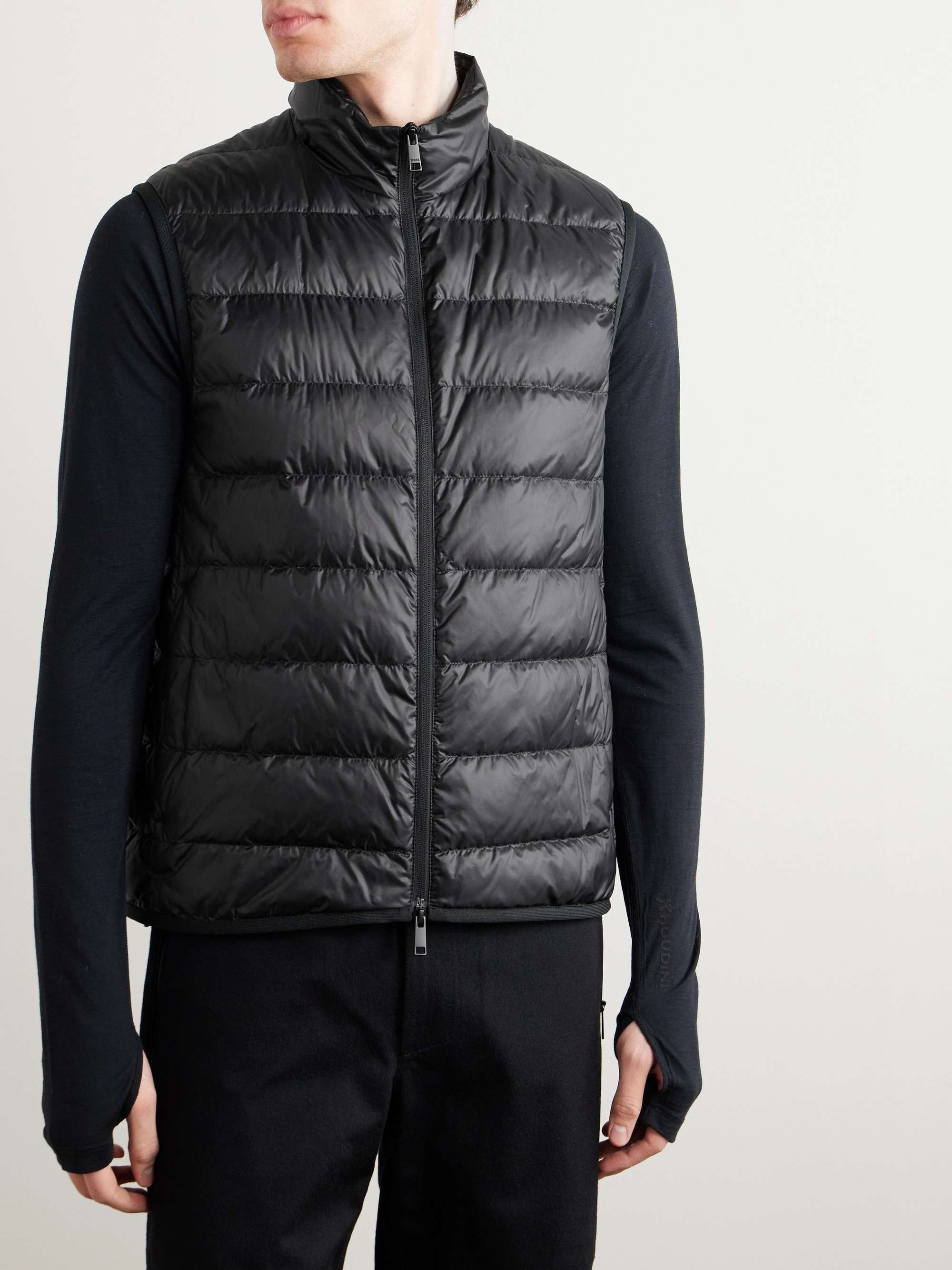Convertible Leather-Trimmed Cashmere Down Hooded Ski Jacket view