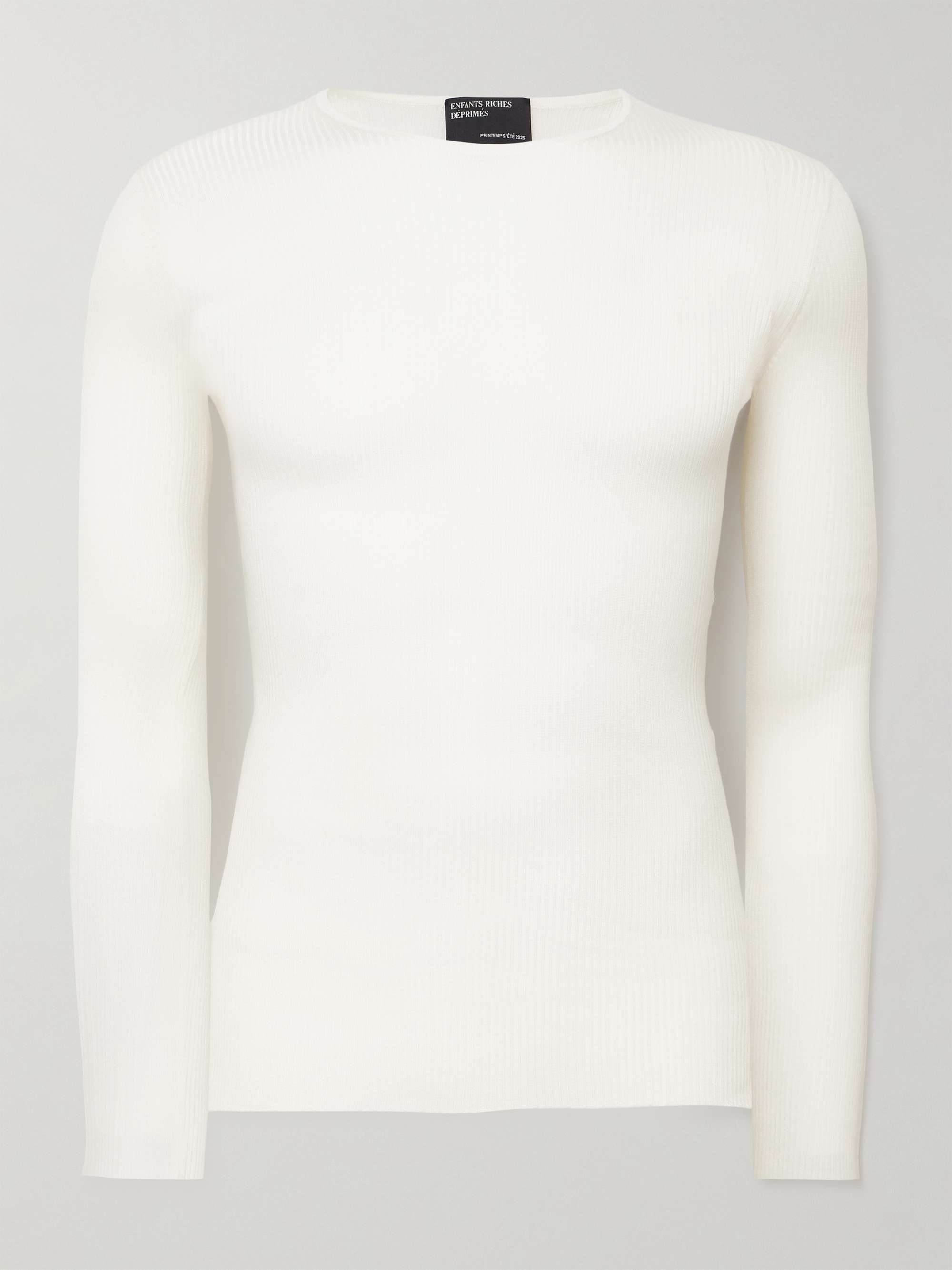 Logo-Embroidered Ribbed Silk and Cashmere-Blend Sweater hero visual