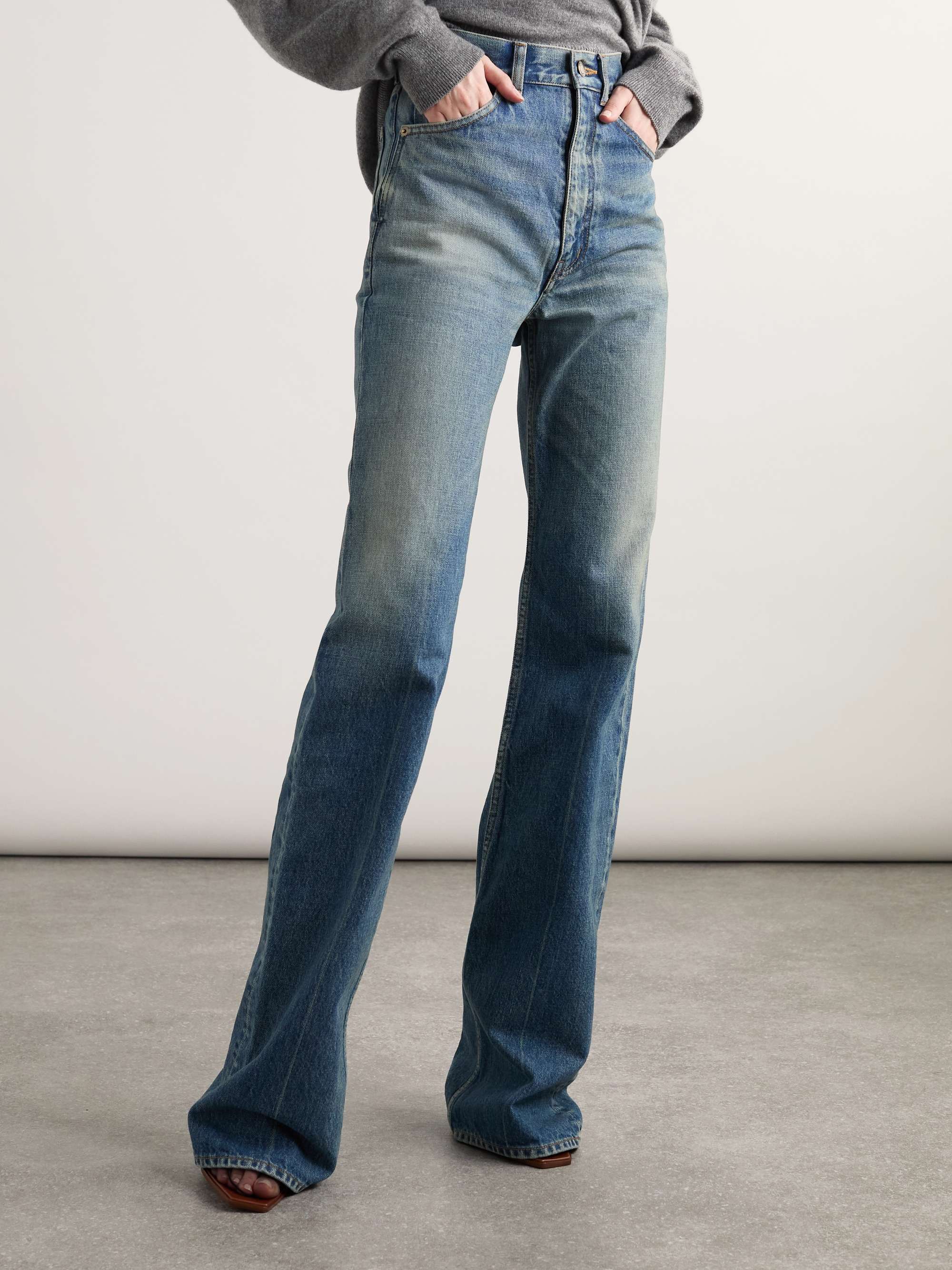High-rise bootcut jeans view