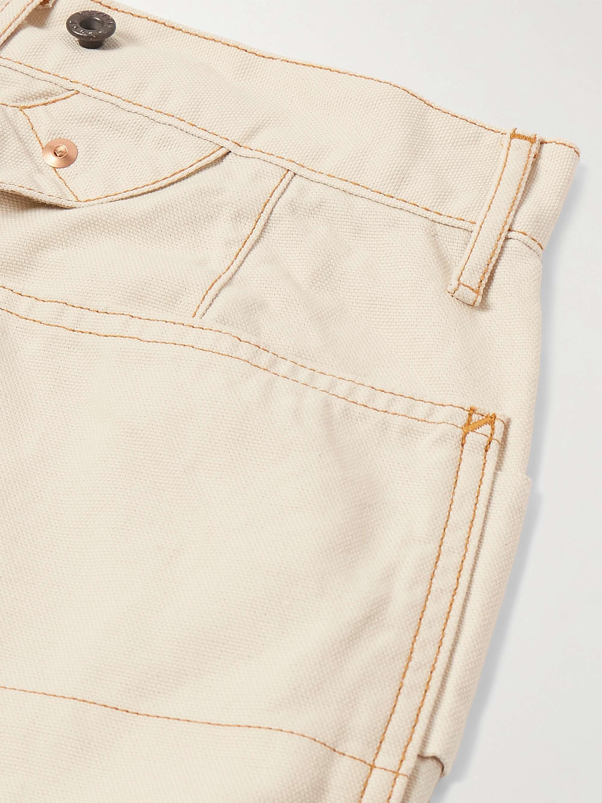 Lumber Straight-Leg Embroidered Cotton-Canvas Cargo Trousers view
