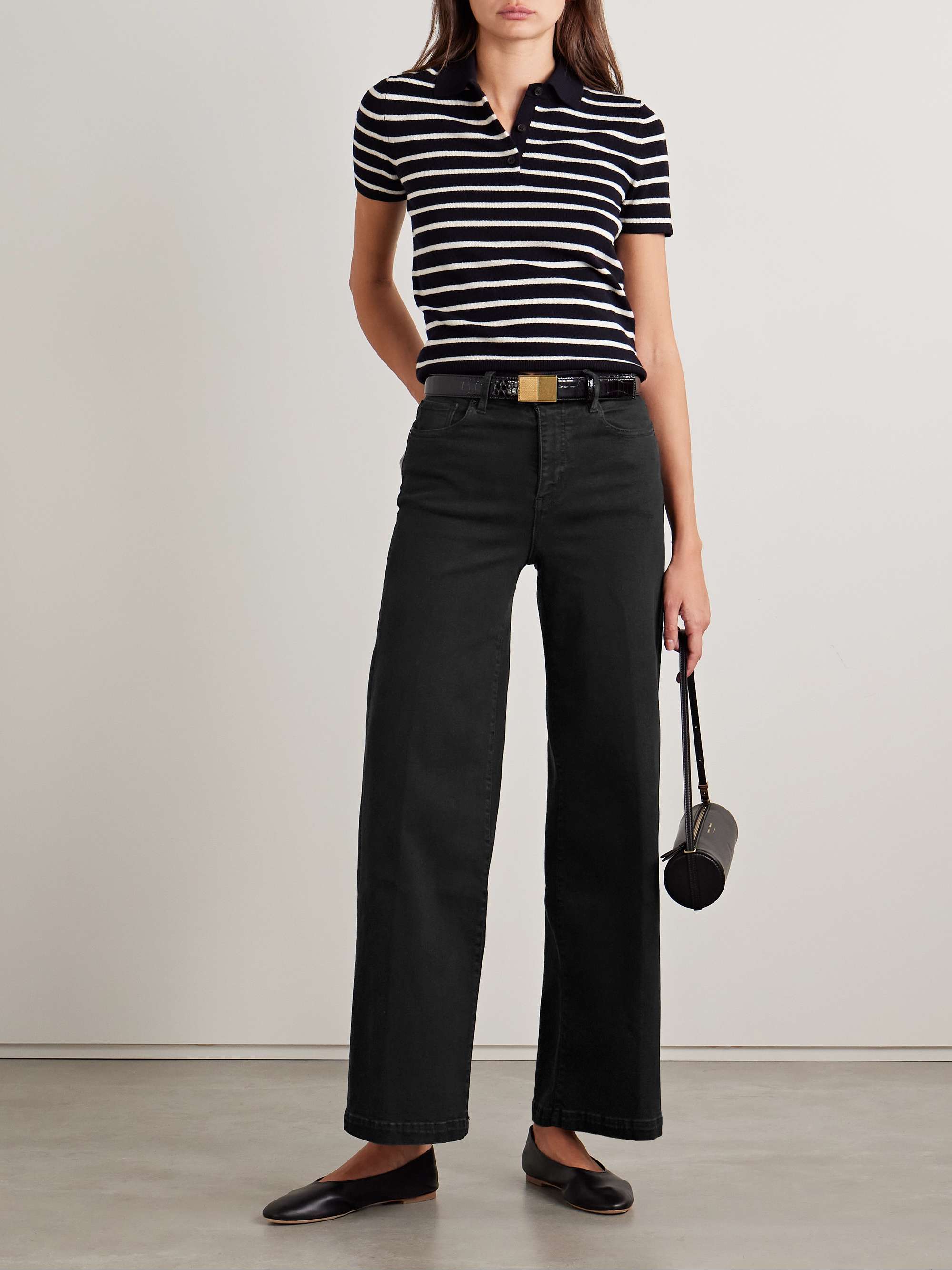 Le Slim Palazzo high-rise wide-leg jeans view
