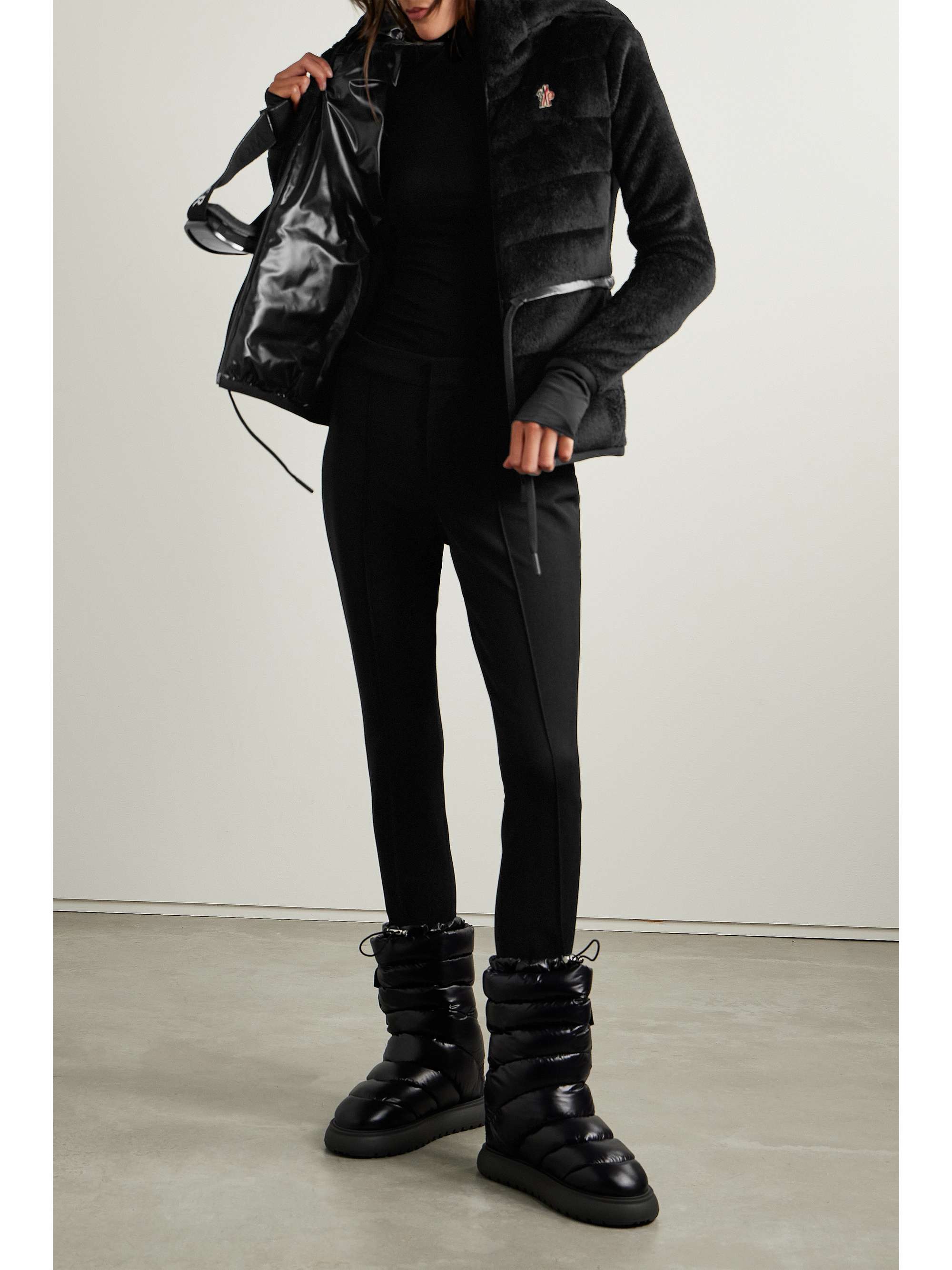 Twill slim-leg stirrup ski pants view