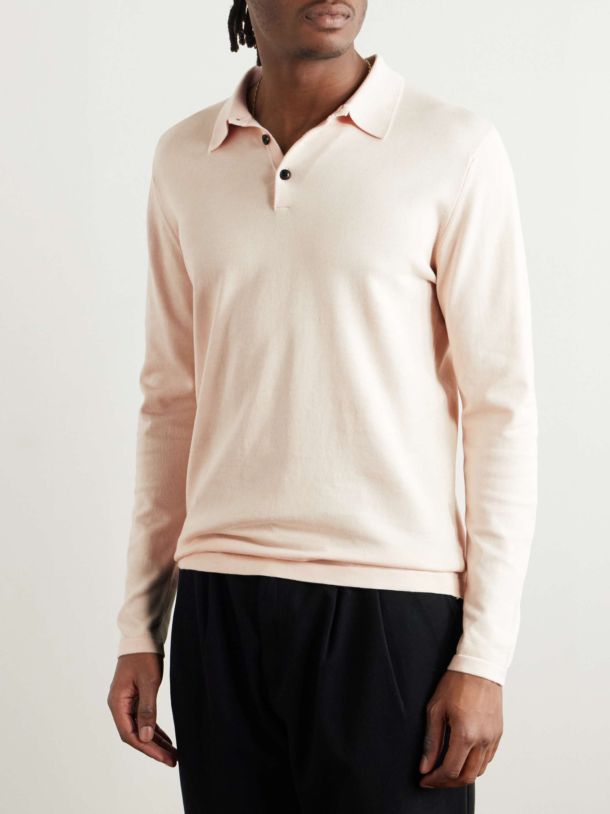 Sea Island Cotton-Jersey Polo Shirt view