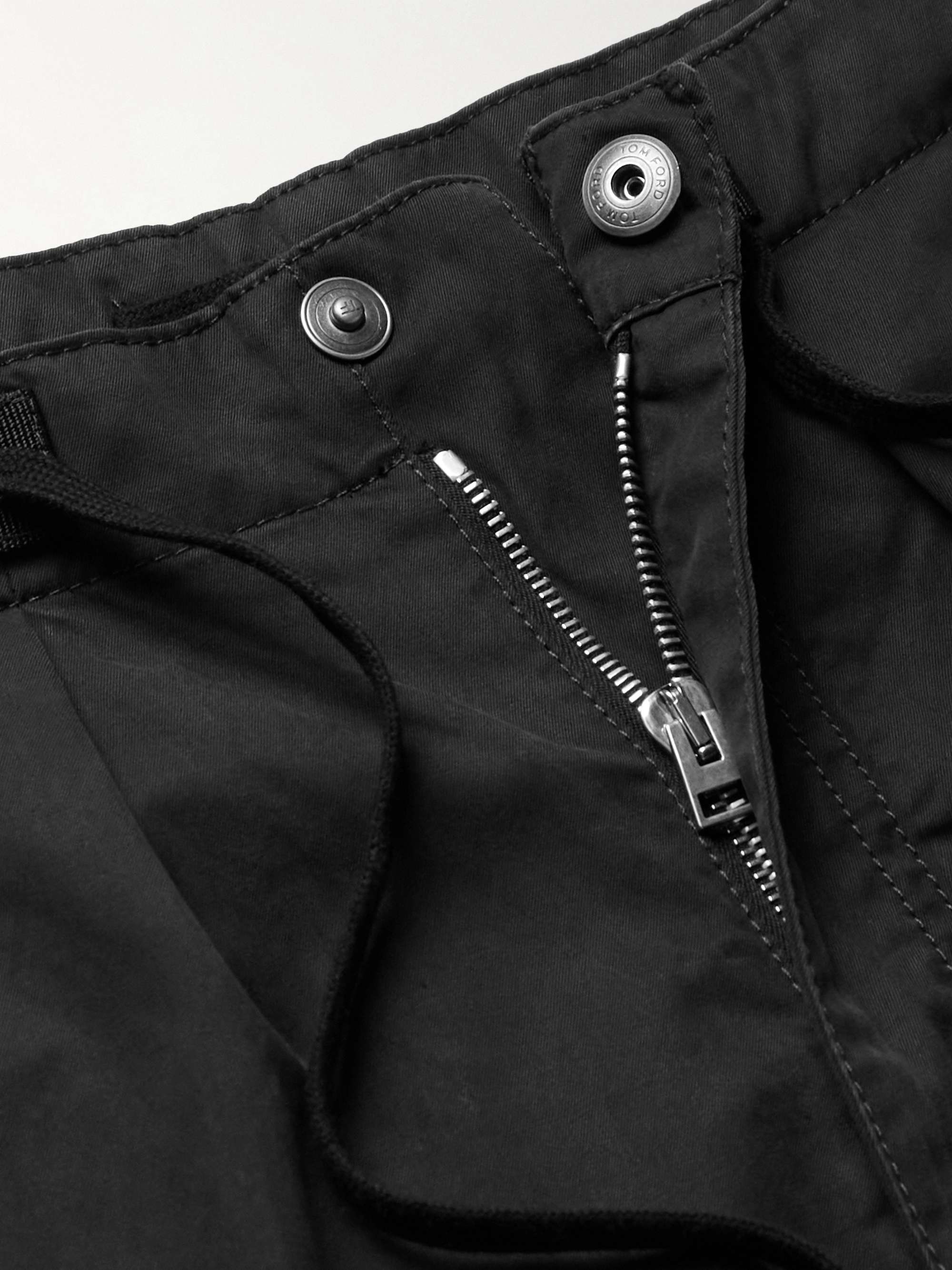 New Enzyme Straight-Leg Cotton-Twill Drawstring Cargo Trousers view
