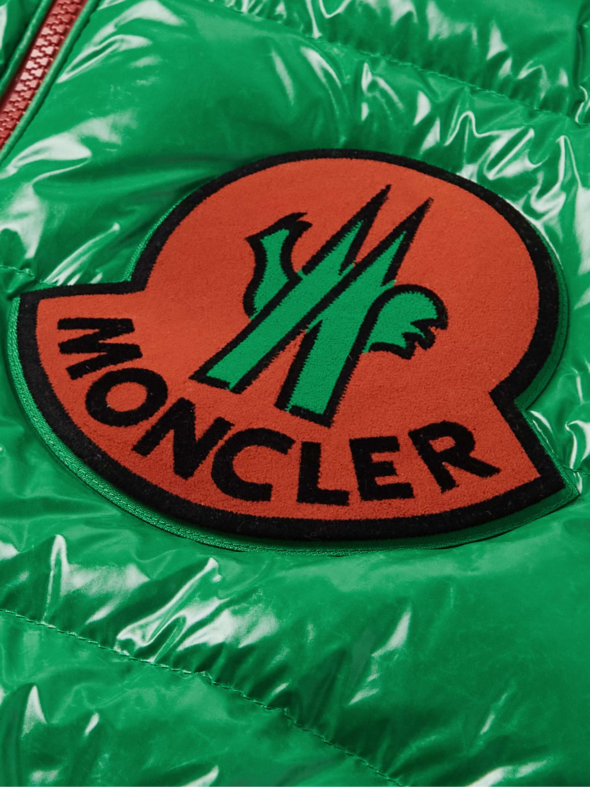 2 Moncler 1952 Haggi Logo-Appliquéd Quilted Recycled Glossed-Shell Hooded Down Jacket view