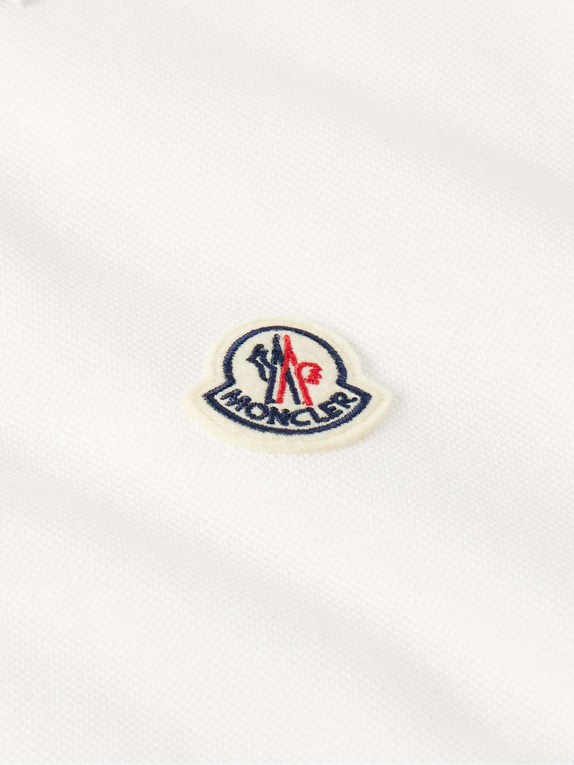 Logo-Appliquéd Contrast-Tipped Cotton-Piqué Polo Shirt view