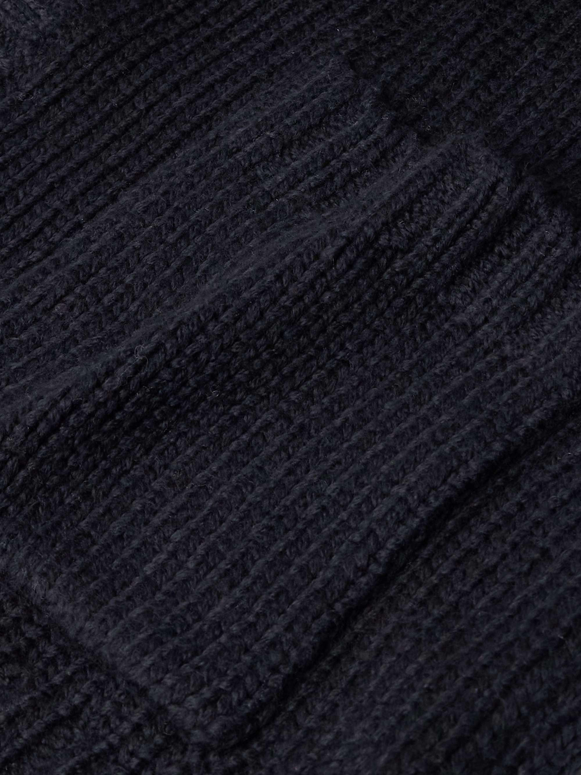 Shawl-Collar Cotton-Blend Cardigan view