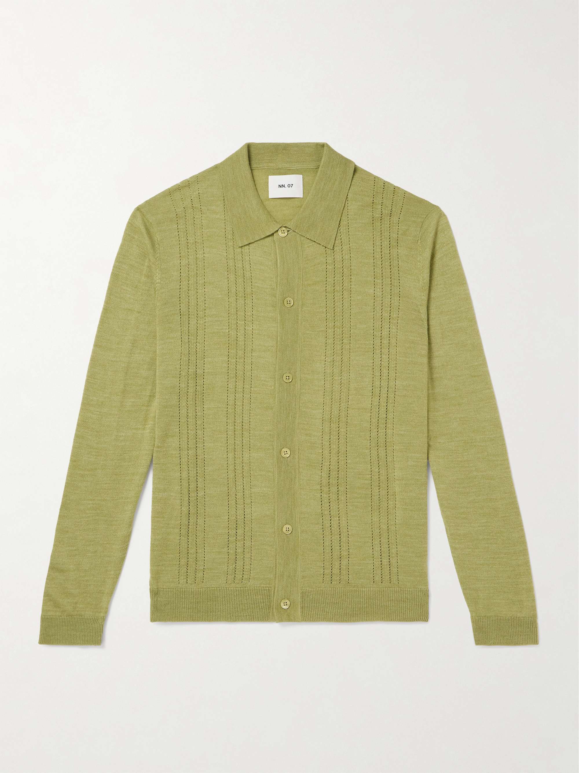 Thor 6584 Pointelle-Knit Wool-Blend Cardigan hero visual