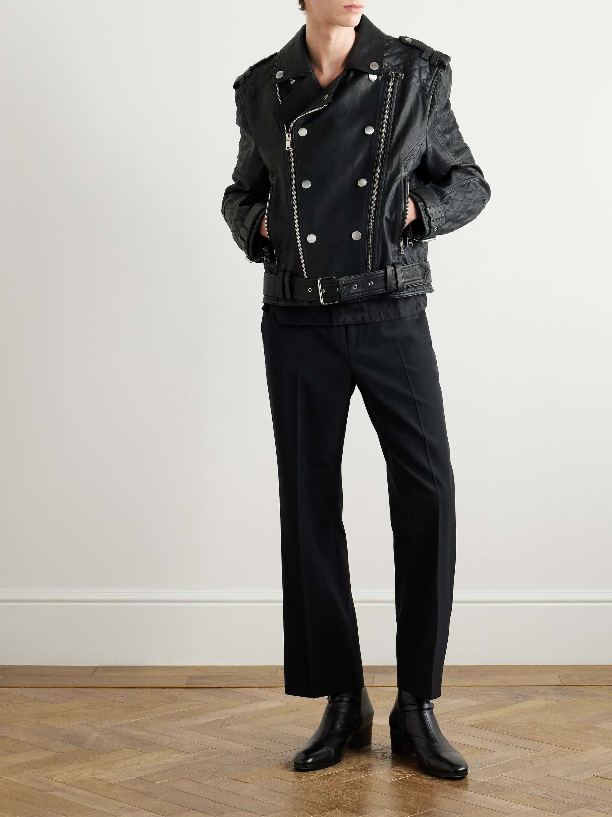 Quilted Leather Jacket view