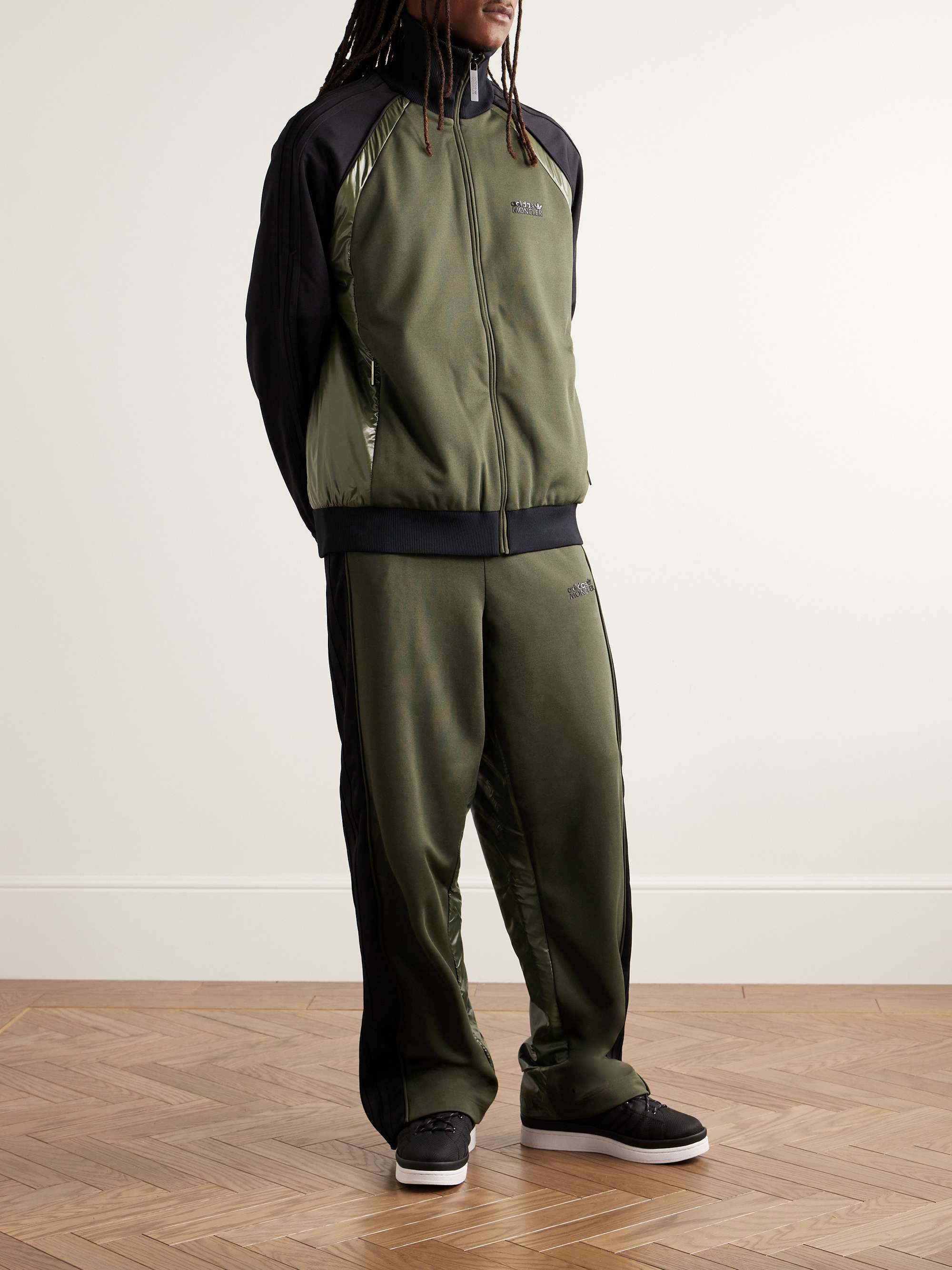 + adidas Originals Logo-Appliquéd Glossed Shell-Trimmed Tech-Jersey Track Jacket view