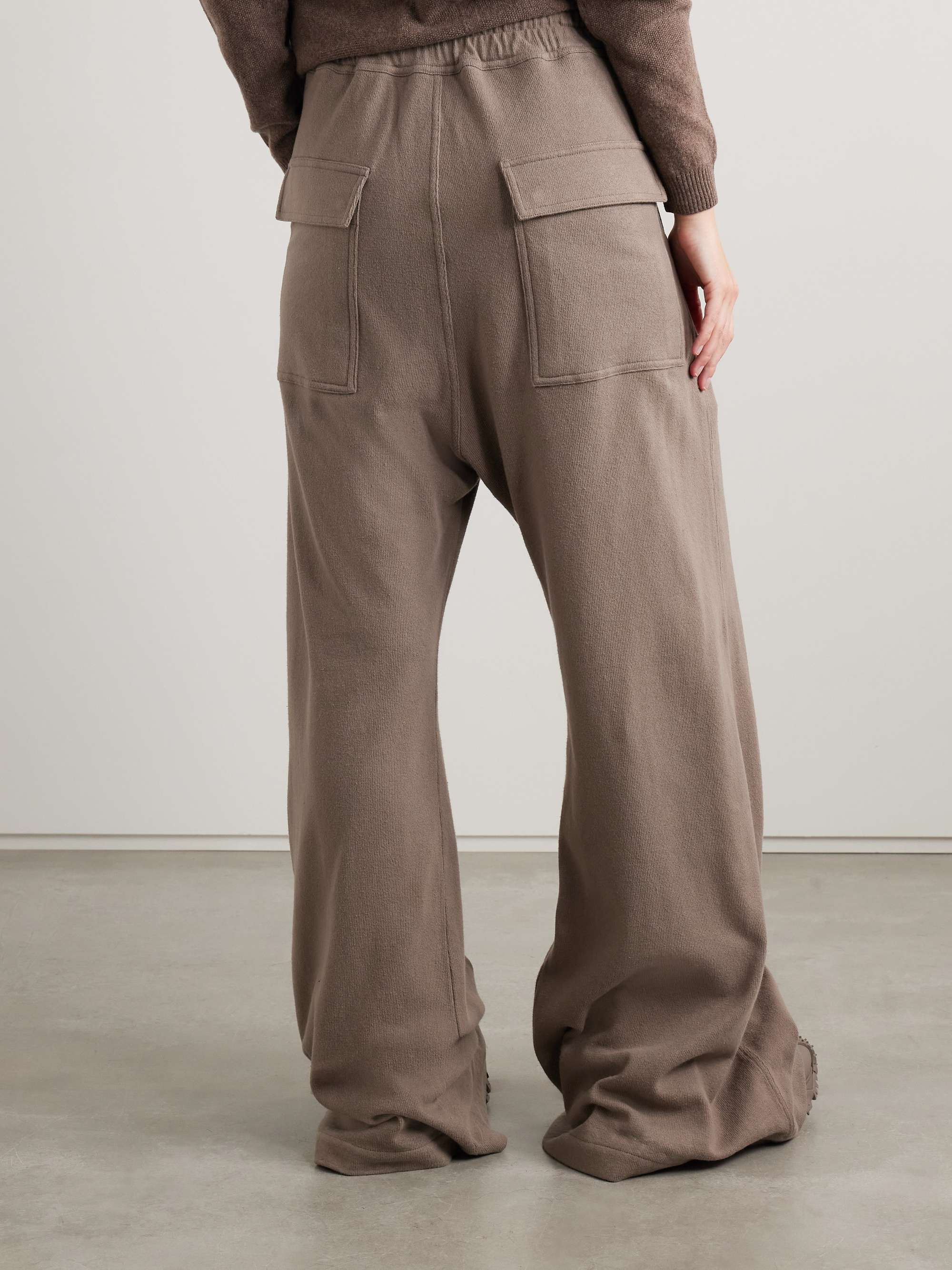 + Moncler Belas appliquéd cotton-jersey wide-leg track pants view