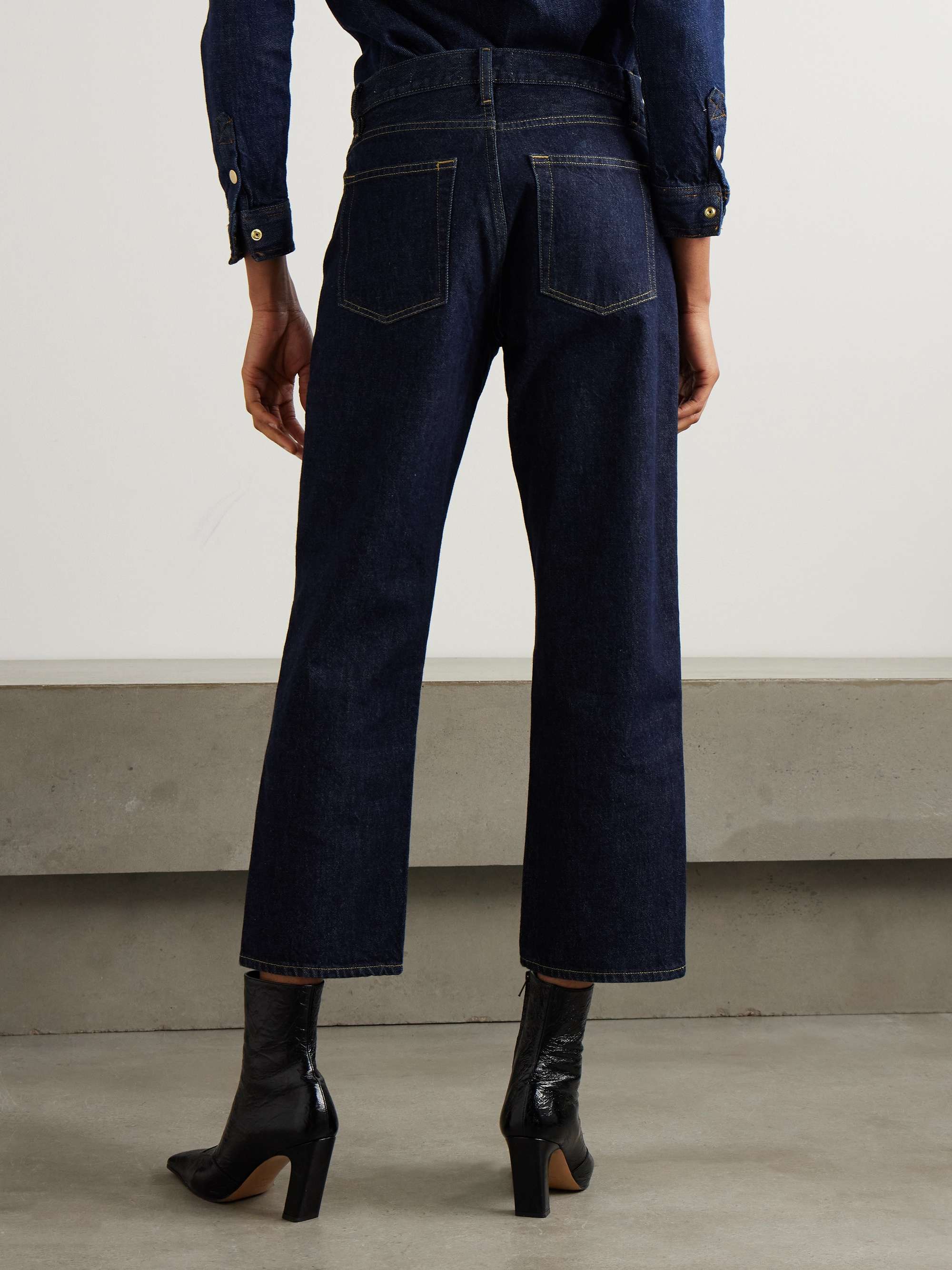 The Hang cropped high-rise straight-leg jeans view