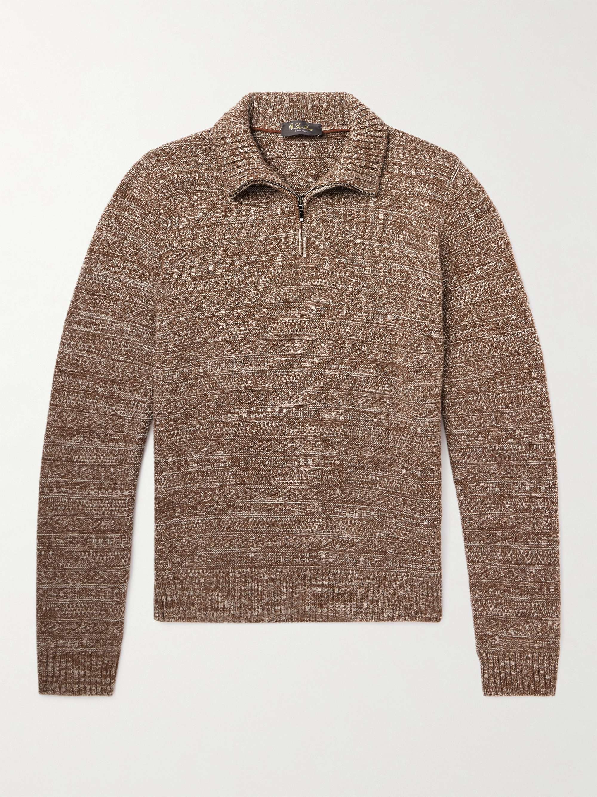 Fancy Cashmere Half-Zip Sweater hero visual