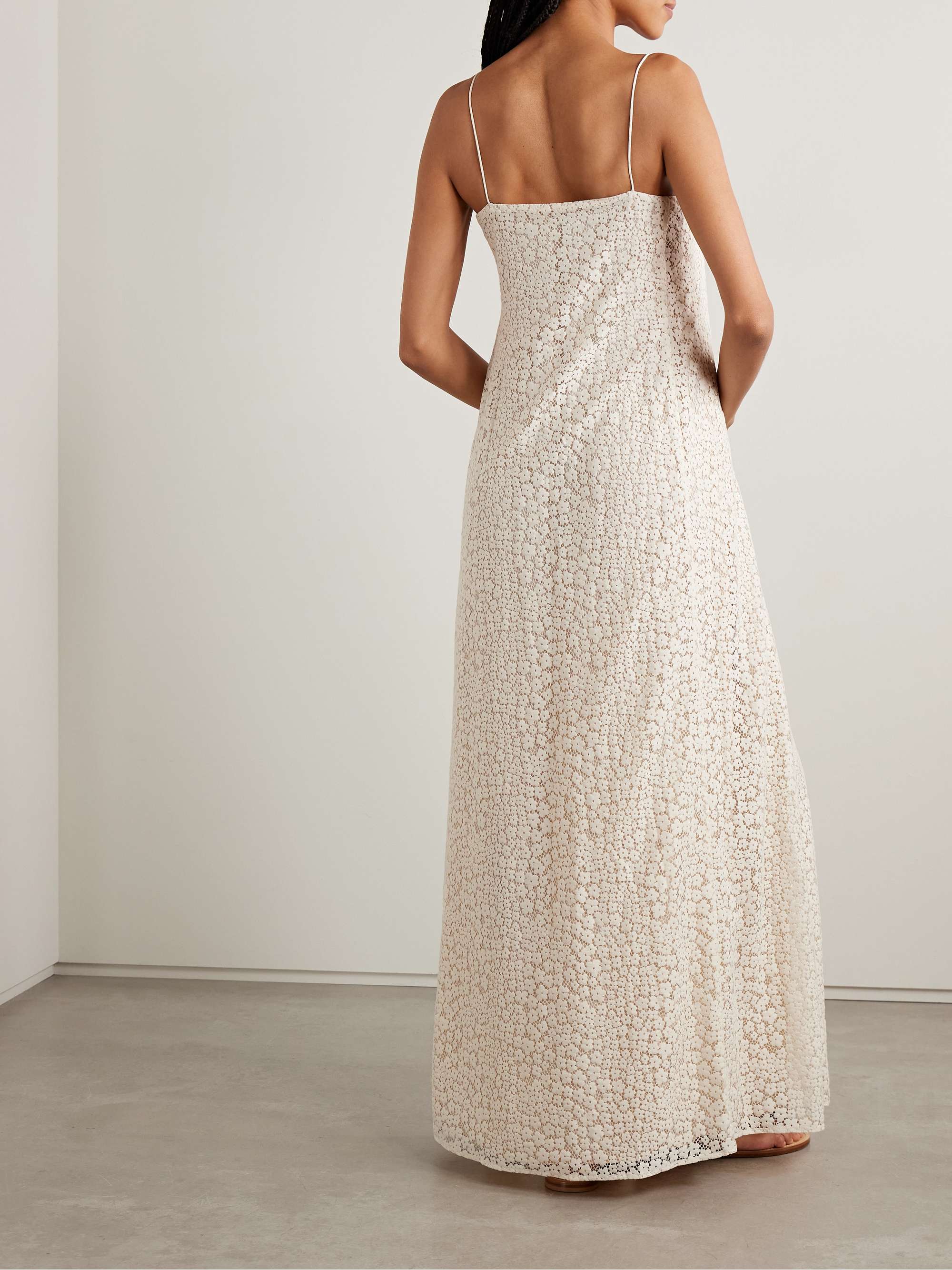 Delfina organic cotton-blend guipure lace maxi dress view