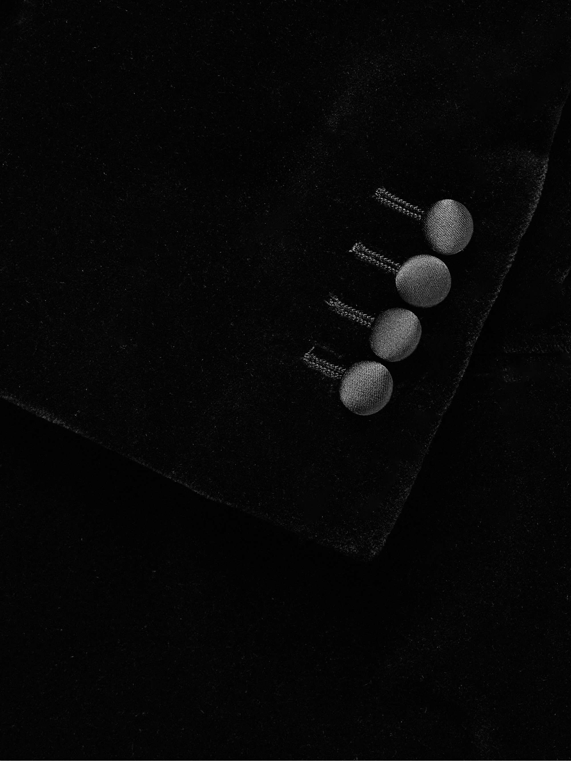Slim-Fit Satin-Trimmed Cotton-Velvet Tuxedo Jacket view