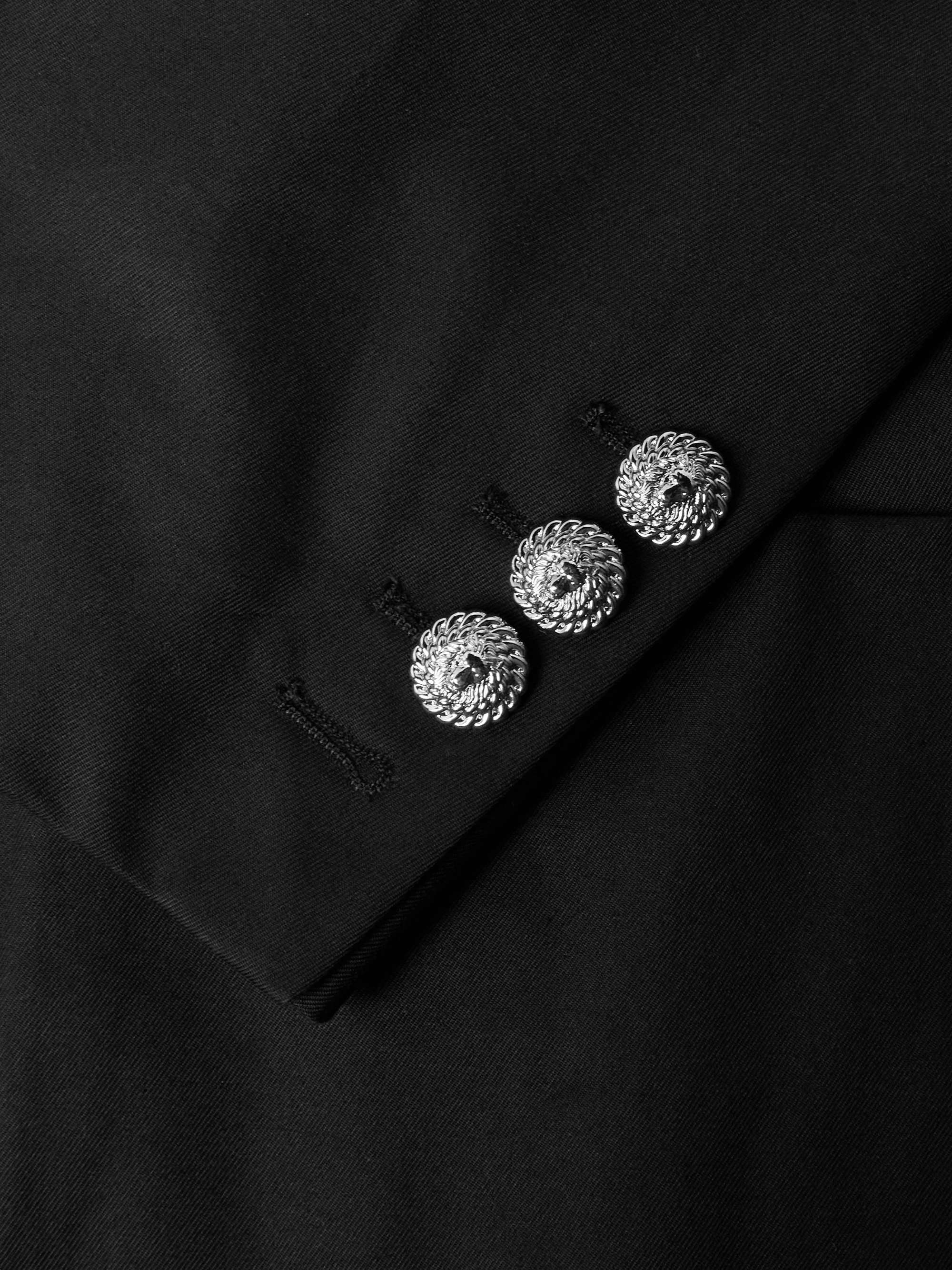 Double-Breasted Cotton-Twill Blazer view