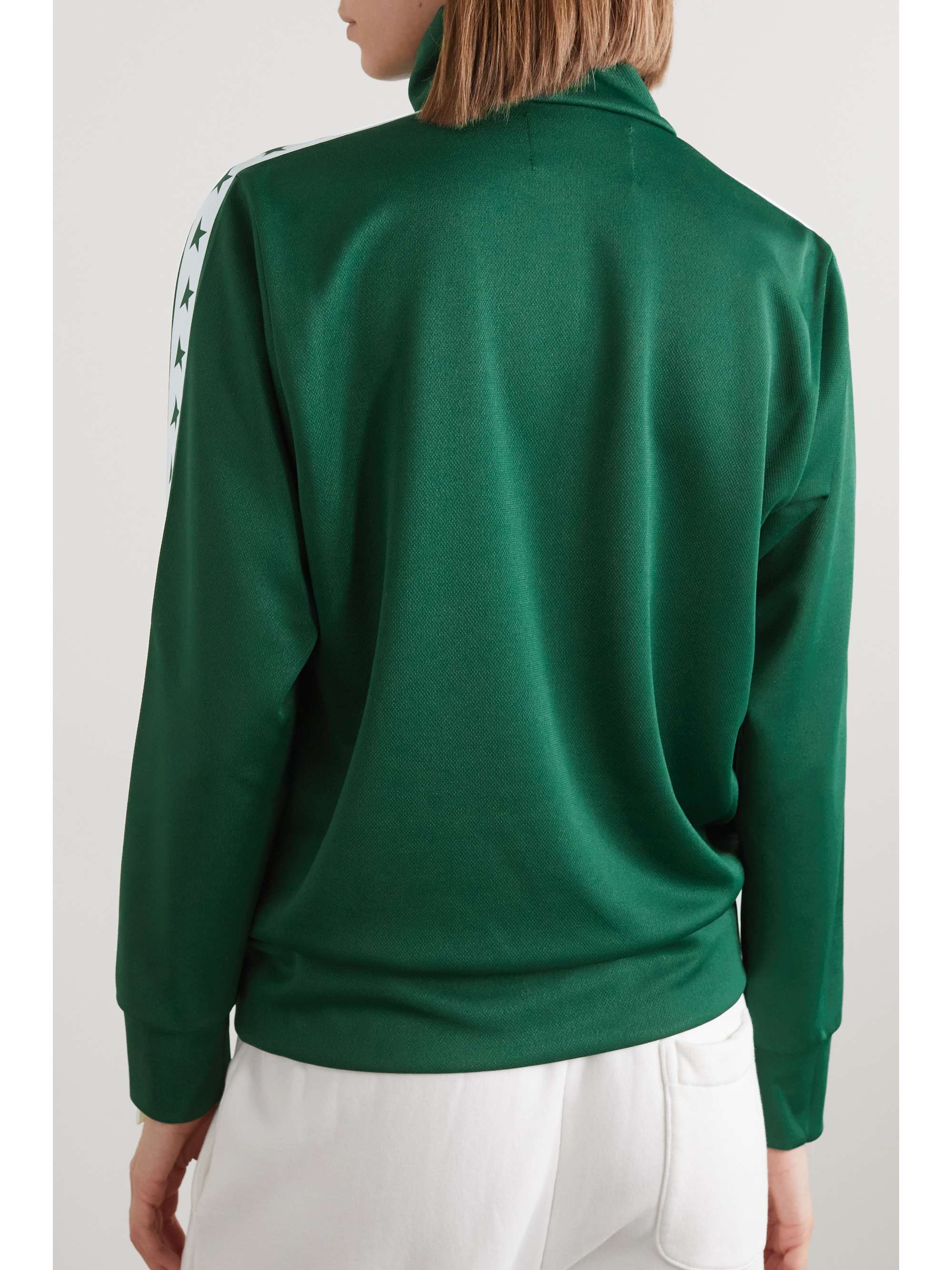Webbing-trimmed piqué track jacket view