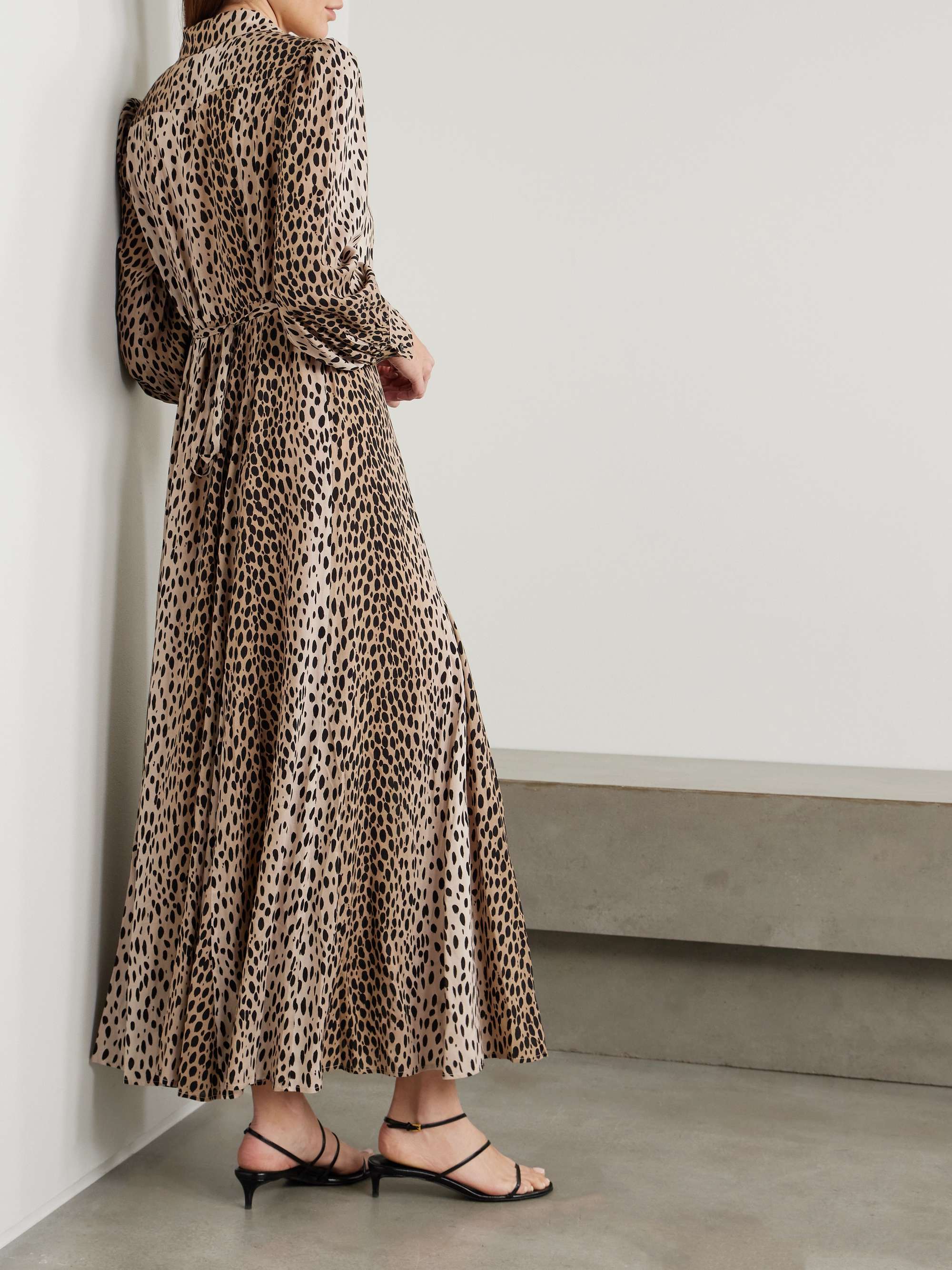Maddison printed crepe de chine midi shirt dress view