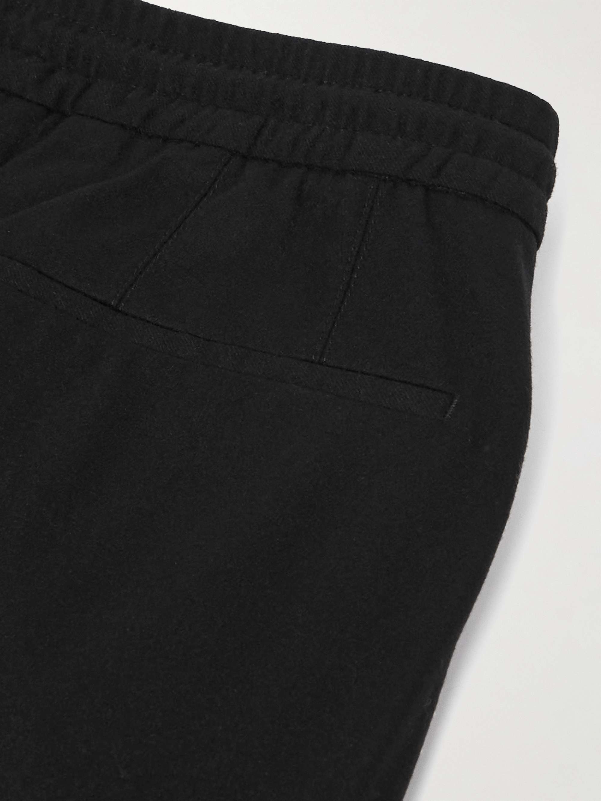 Straight-Leg Pleated Wool, Silk and Cashmere-Blend Trousers view