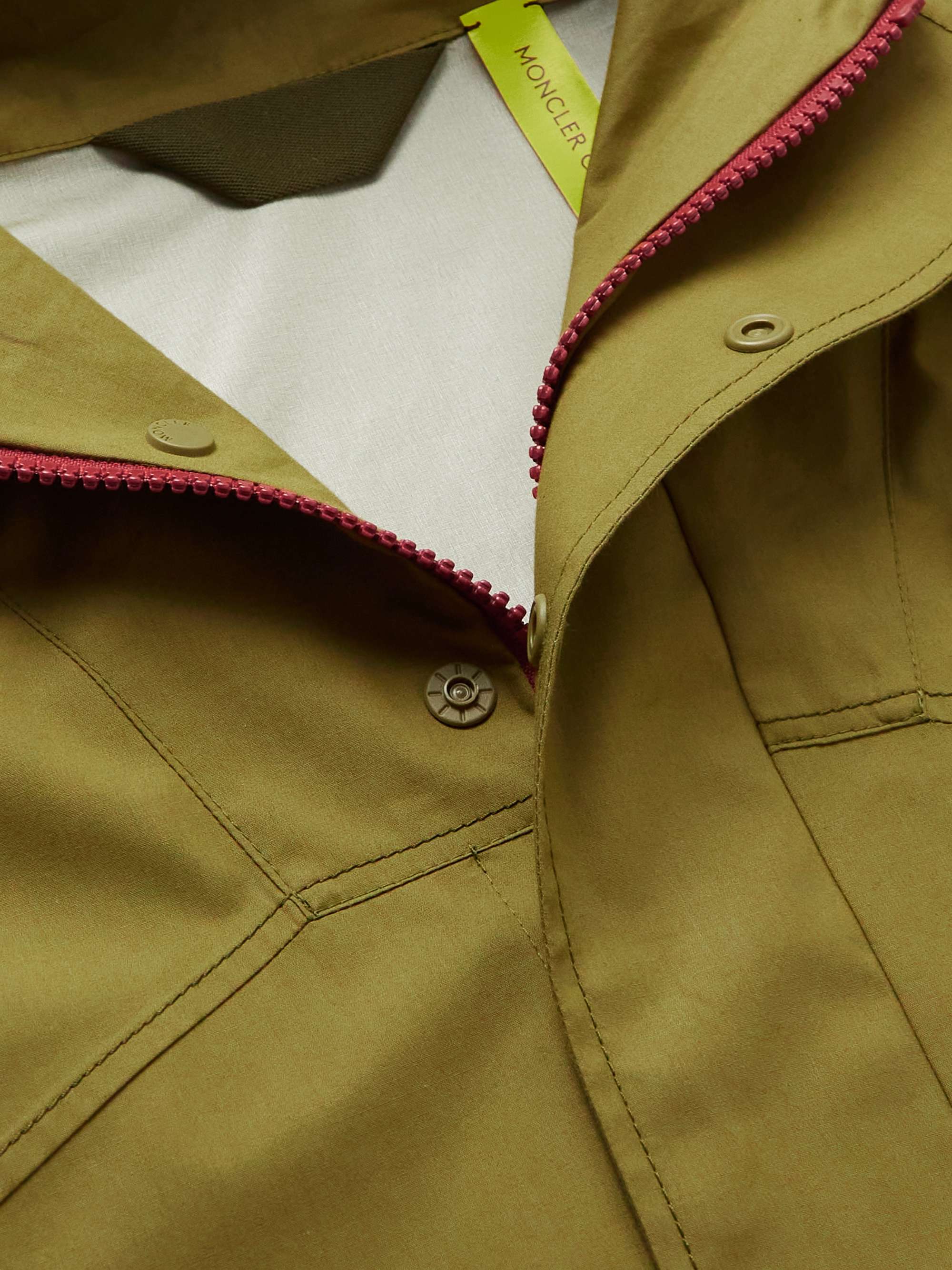 2 Moncler 1952 Logo-Appliquéd Cotton-Blend Canvas Hooded Jacket view