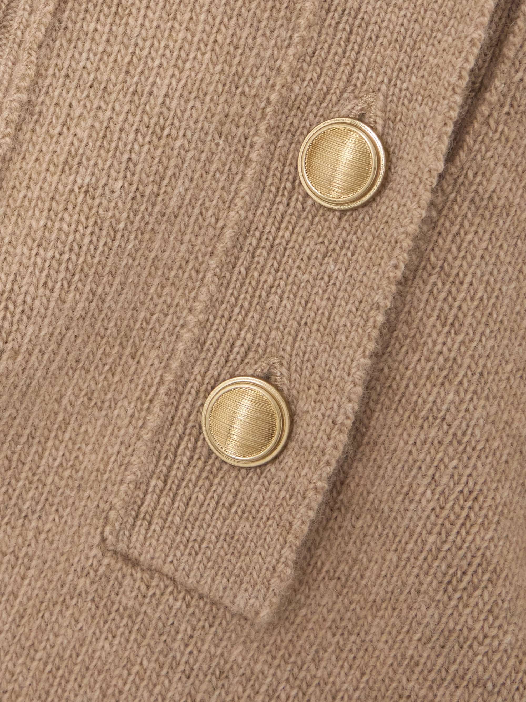 Ribbed wool and cashmere-blend polo sweater view