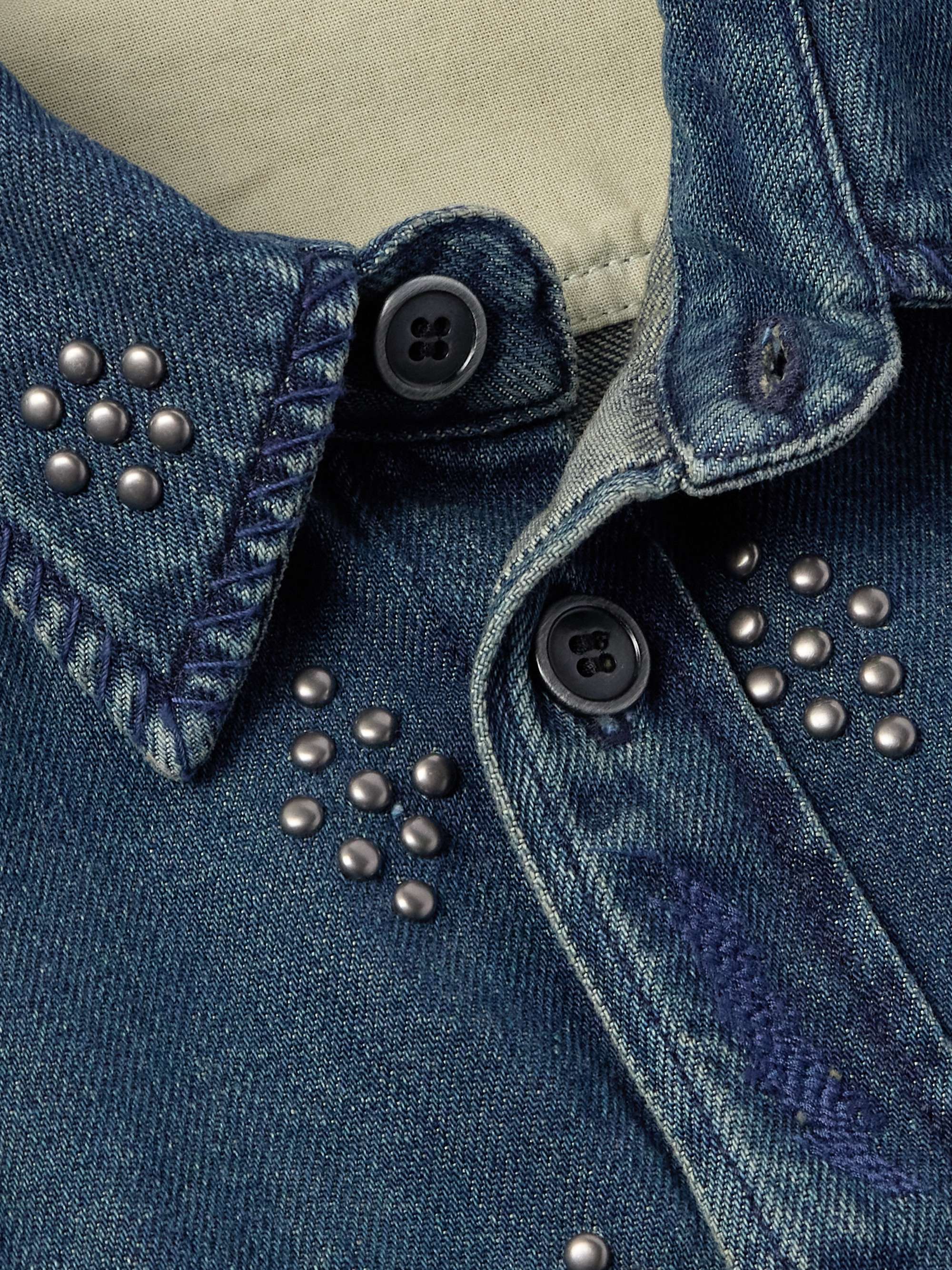 Osco Whipstitched Studded Denim Shirt view