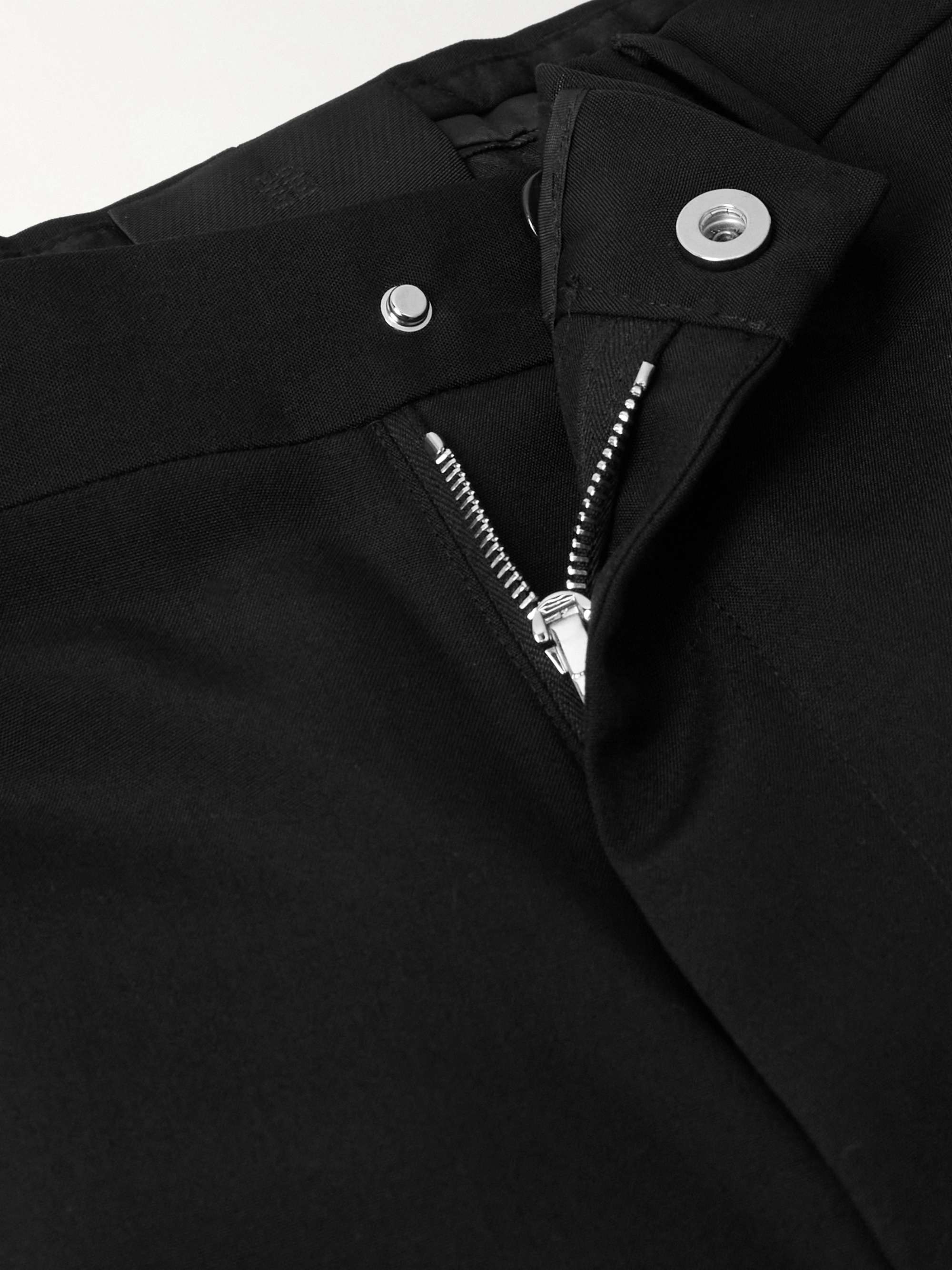 Tapered Logo-Embellished Wool Trousers view