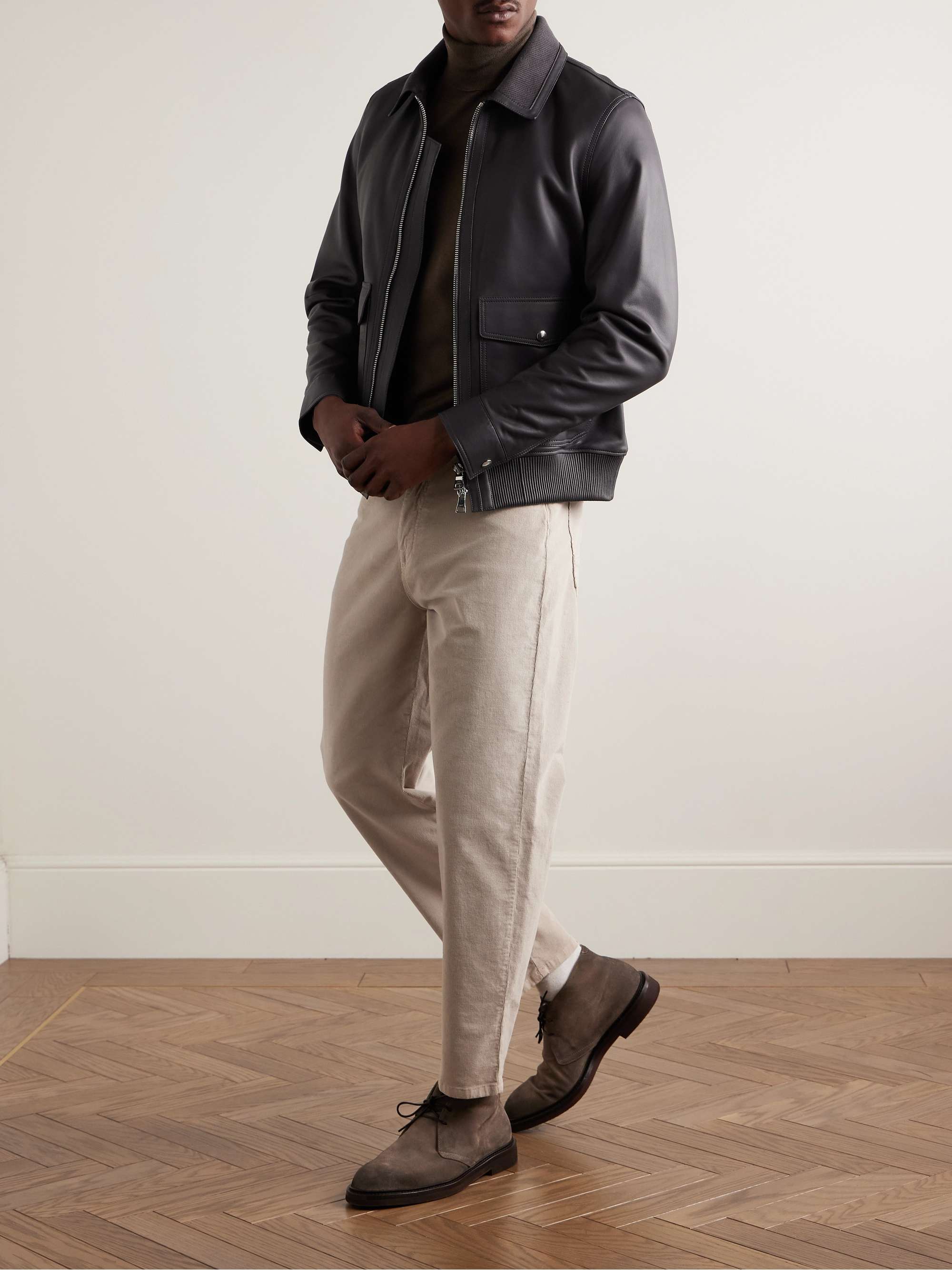 Leather Blouson Jacket view