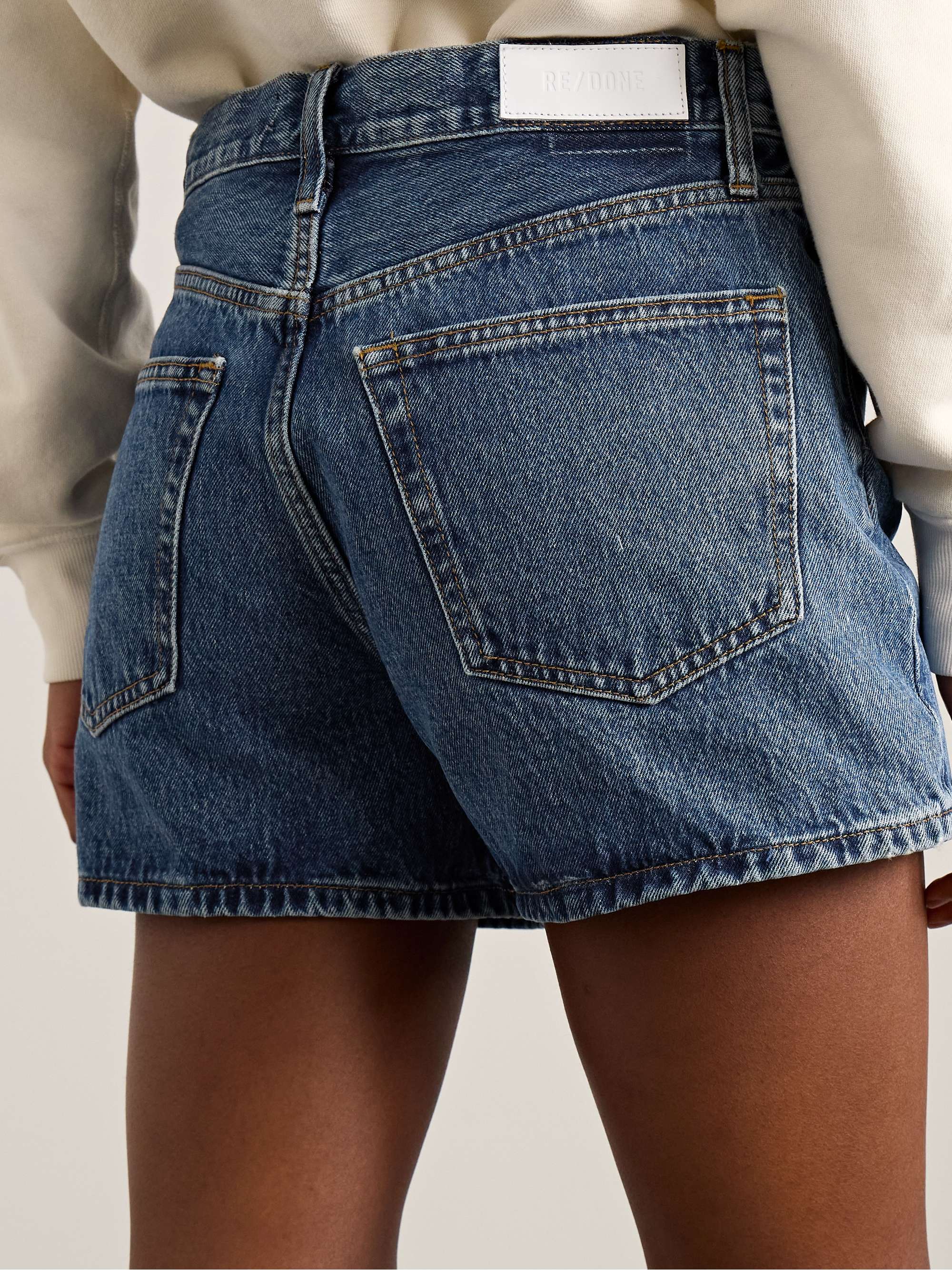 Organic denim shorts view