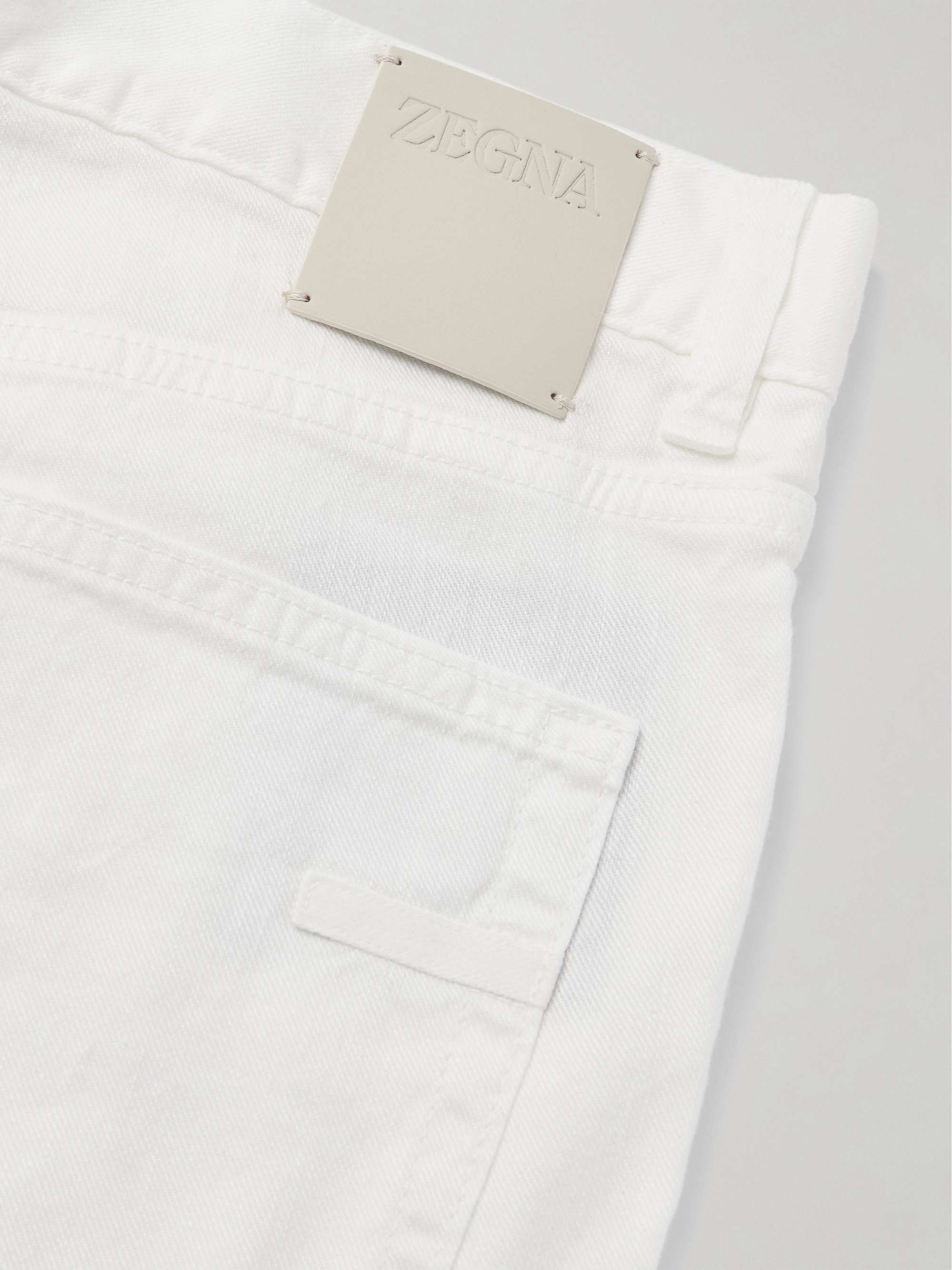 Roccia Slim-Fit Straight-Leg Garment-Dyed Linen-Blend Trousers view