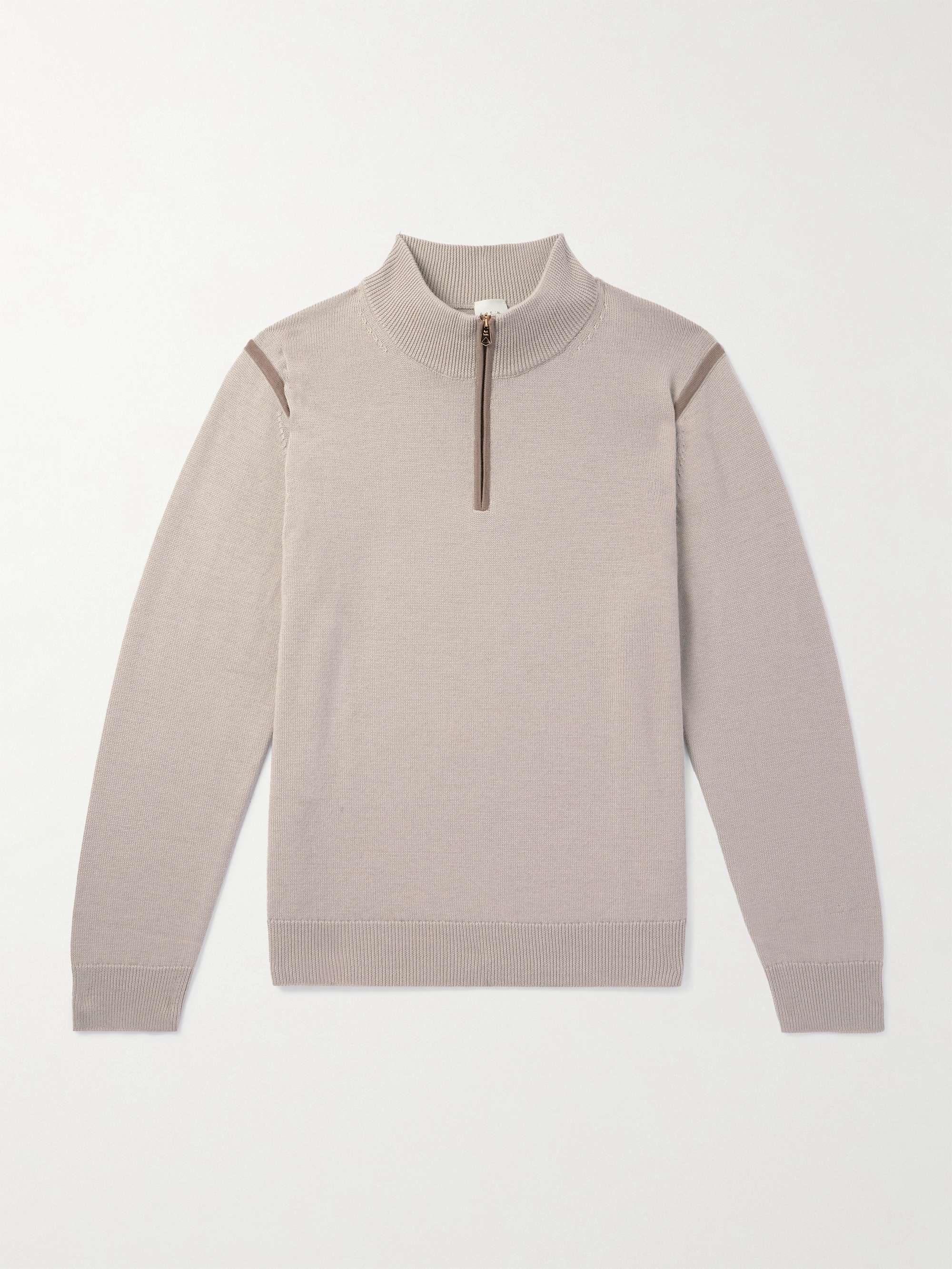 Merino Wool Half-Zip Sweater hero visual