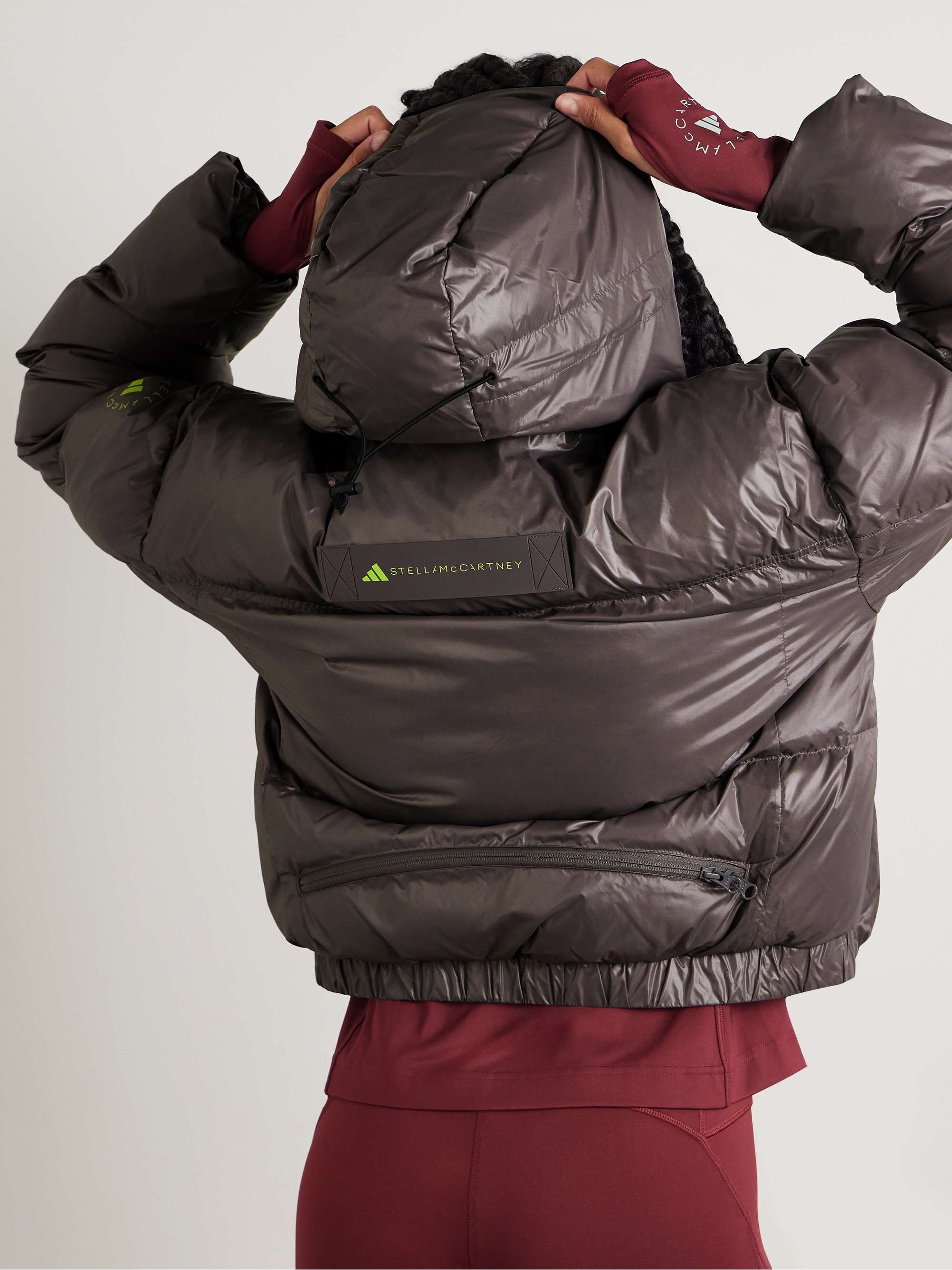 TrueNature hooded quilted padded recycled-shell jacket view
