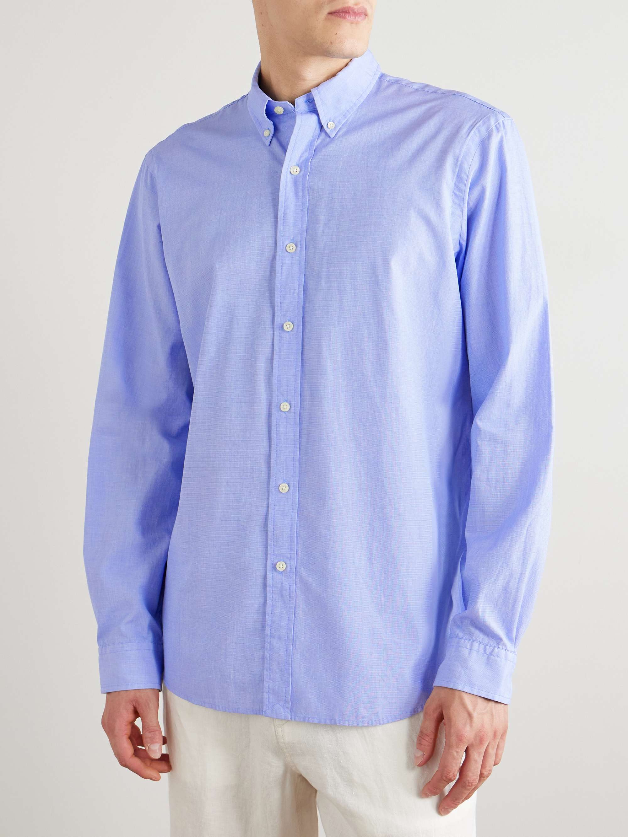 Button-Down Collar Cotton Shirt view