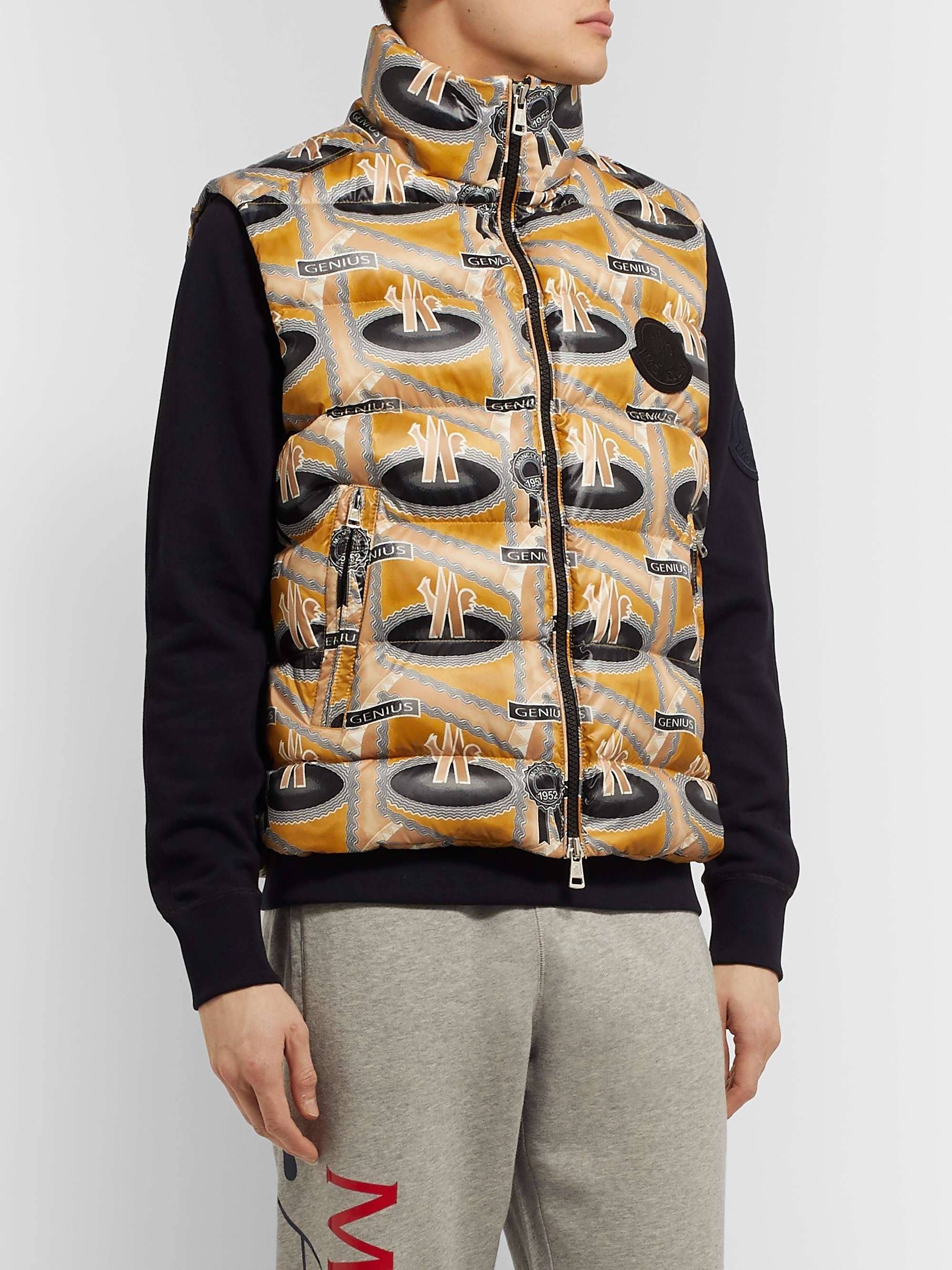 + Fergus Purcell 2 Moncler 1952 Parker Printed Quilted Nylon Down Gilet view