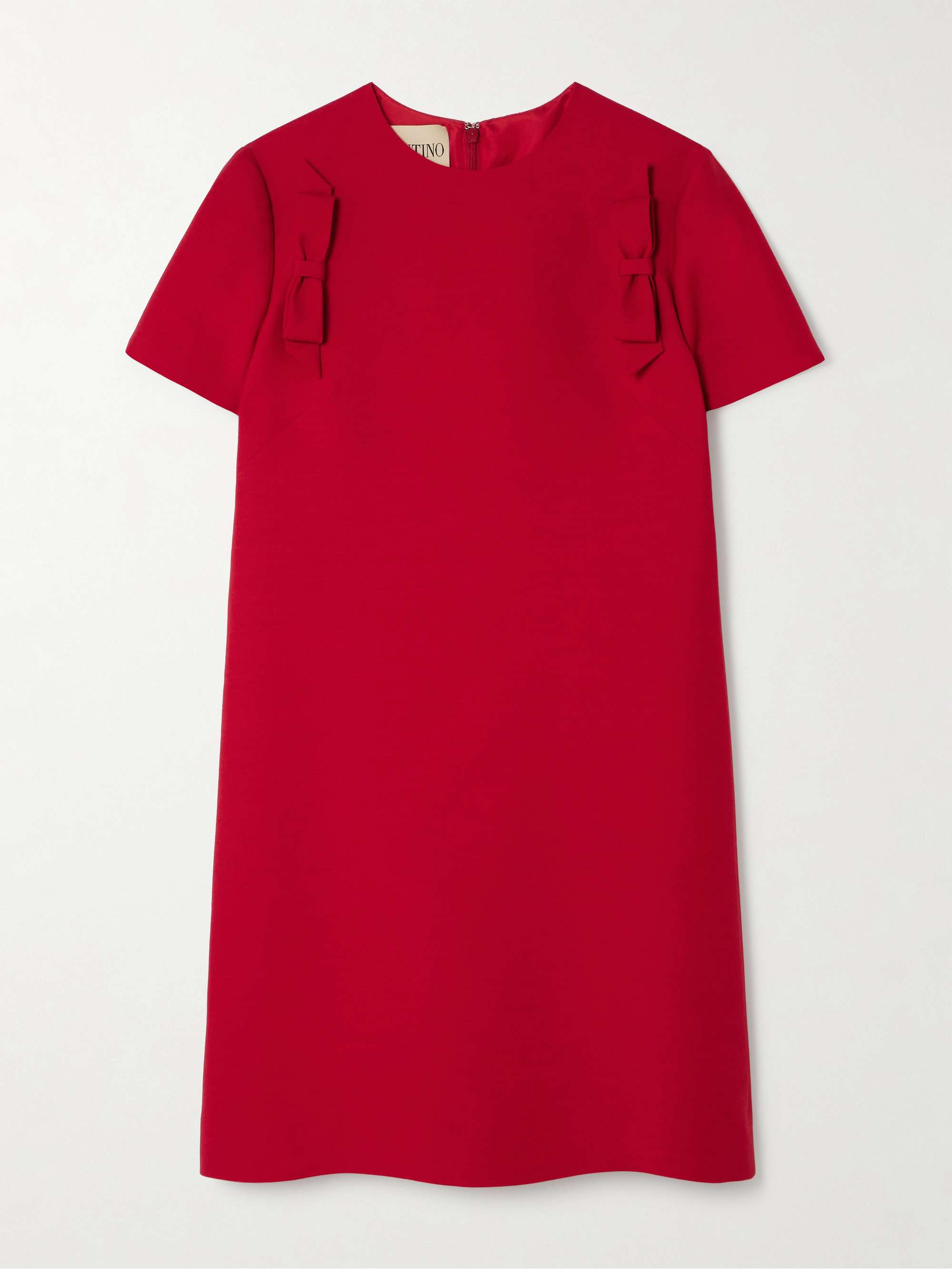 Bow-embellished wool and silk-blend mini dress hero visual