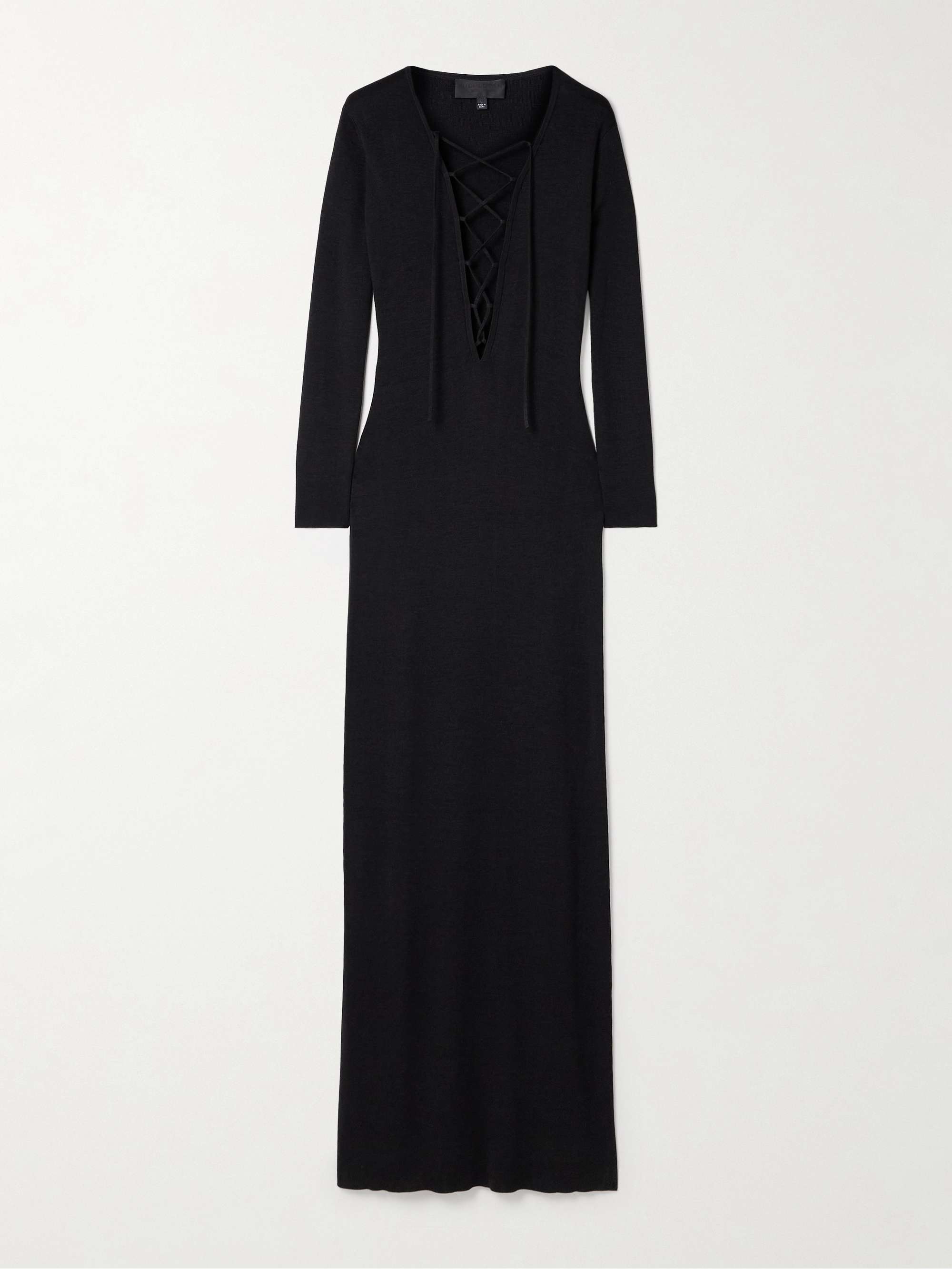 Bowie lace-up silk-jersey maxi dress hero visual