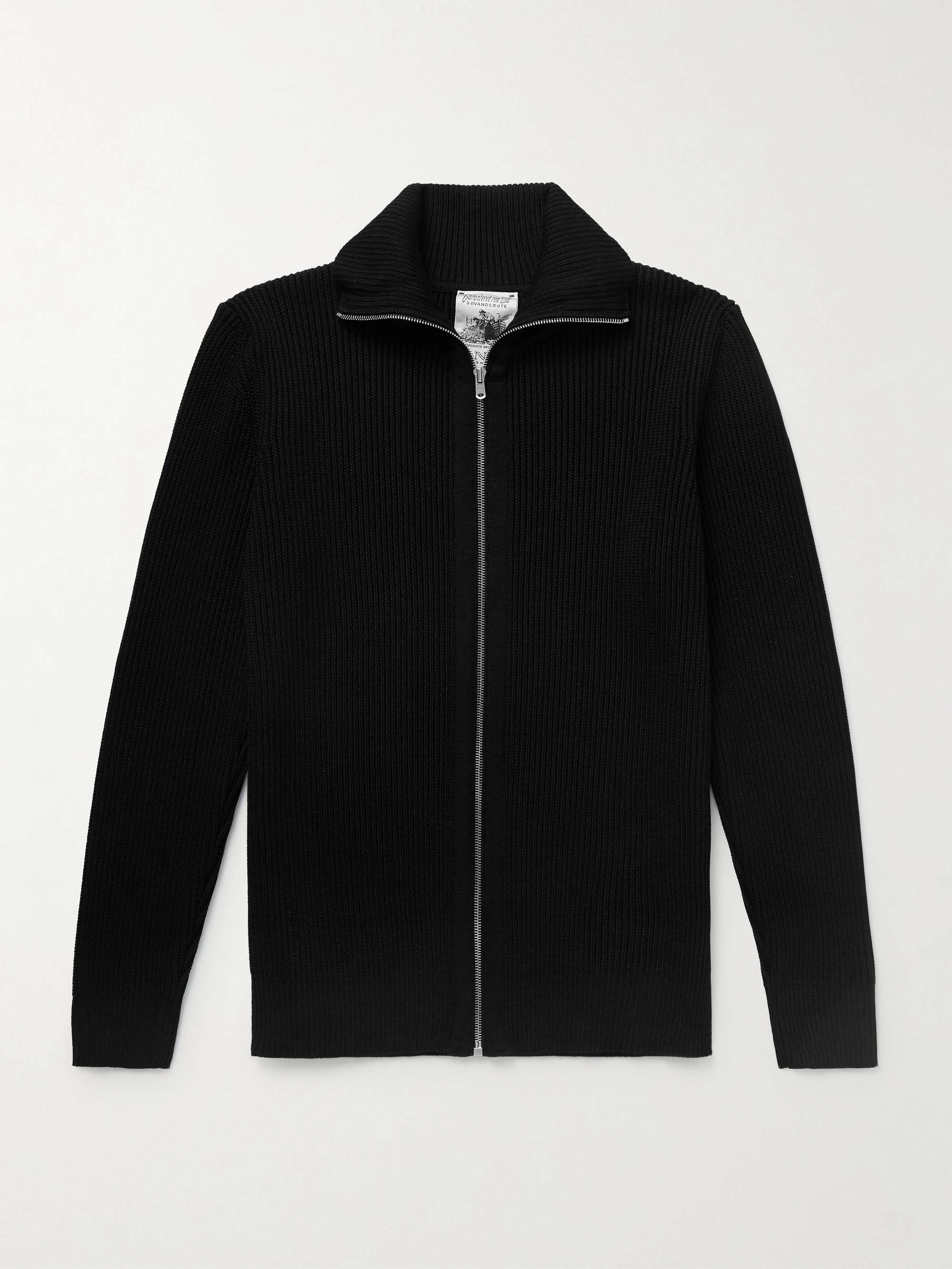 Fender Slim-Fit Ribbed Virgin Wool Zip-Up Cardigan hero visual